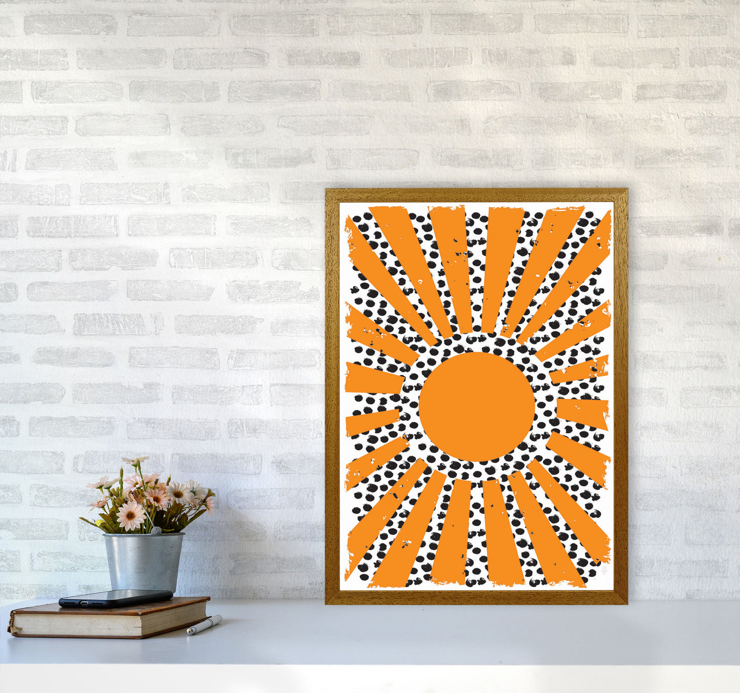 70's Inspired Sun Art Print by Jason Stanley A2 Print Only
