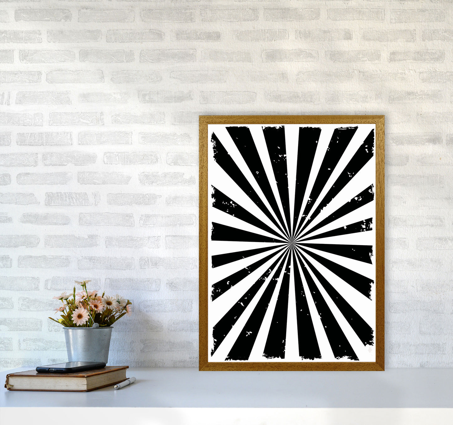 Black Sun Rays Art Print by Jason Stanley A2 Print Only