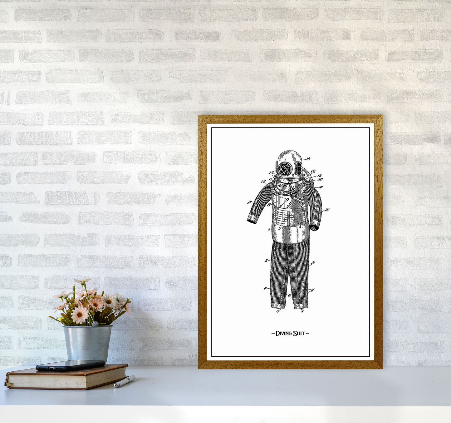 Diving Suit Art Print by Jason Stanley A2 Print Only
