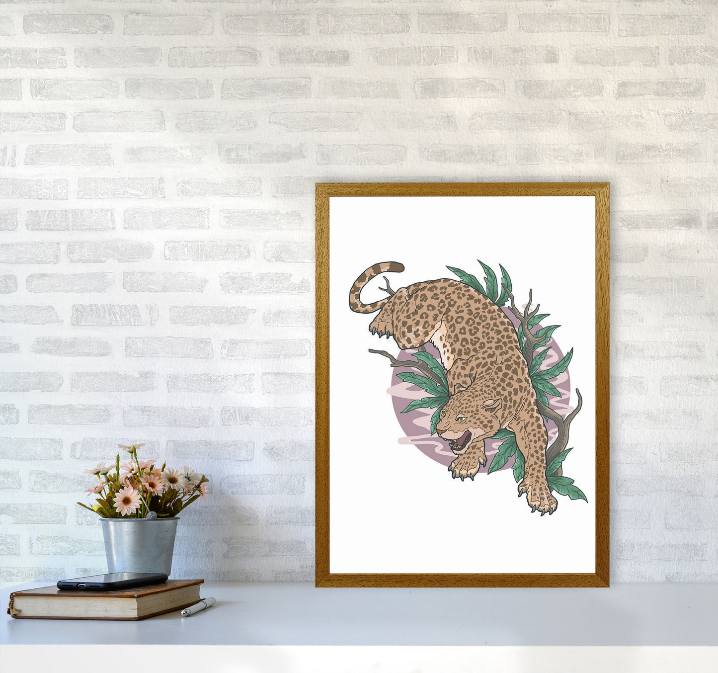 Wild Leopard Art Print by Jason Stanley A2 Print Only