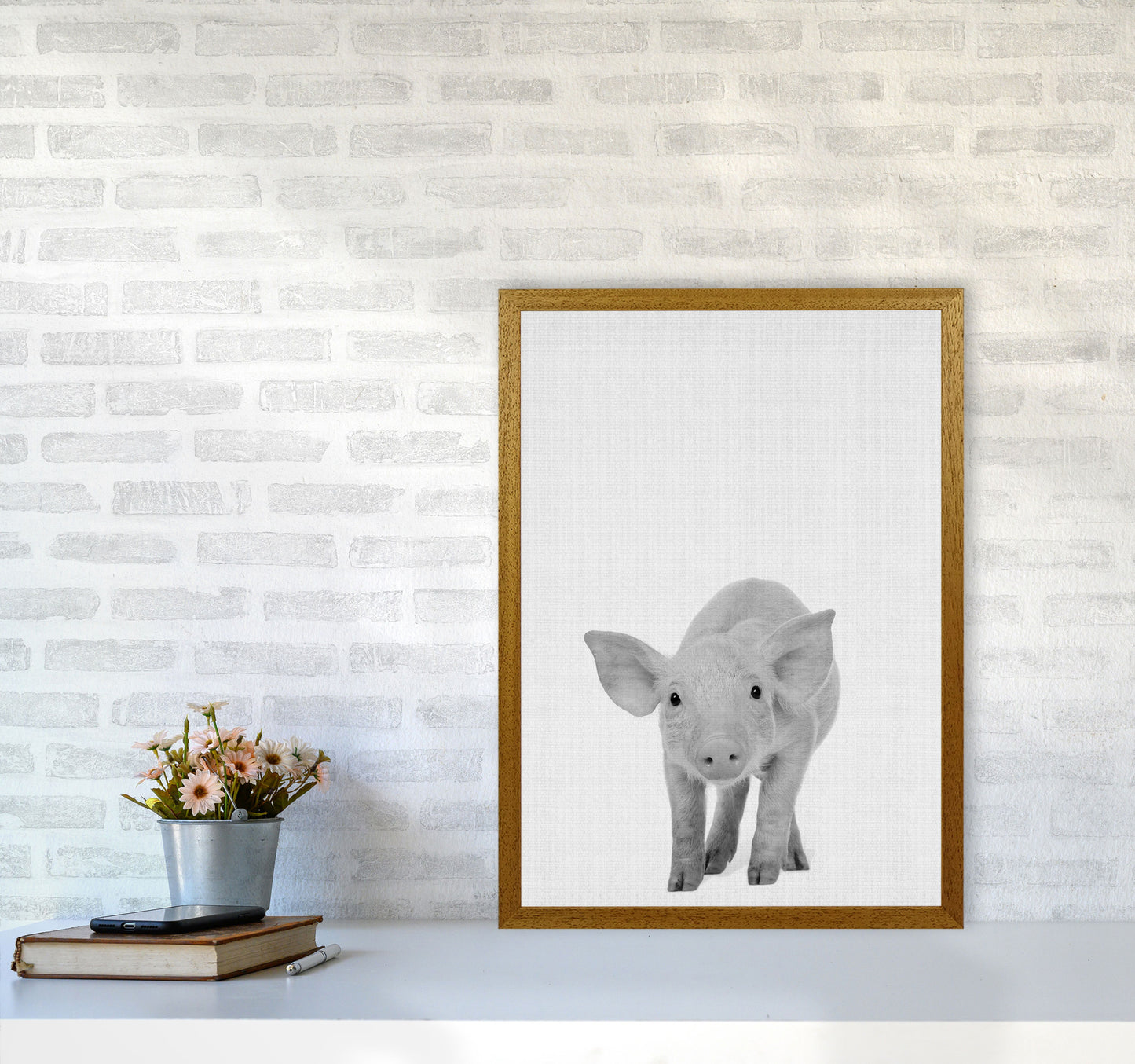 The Cutest Pig Art Print by Jason Stanley A2 Print Only