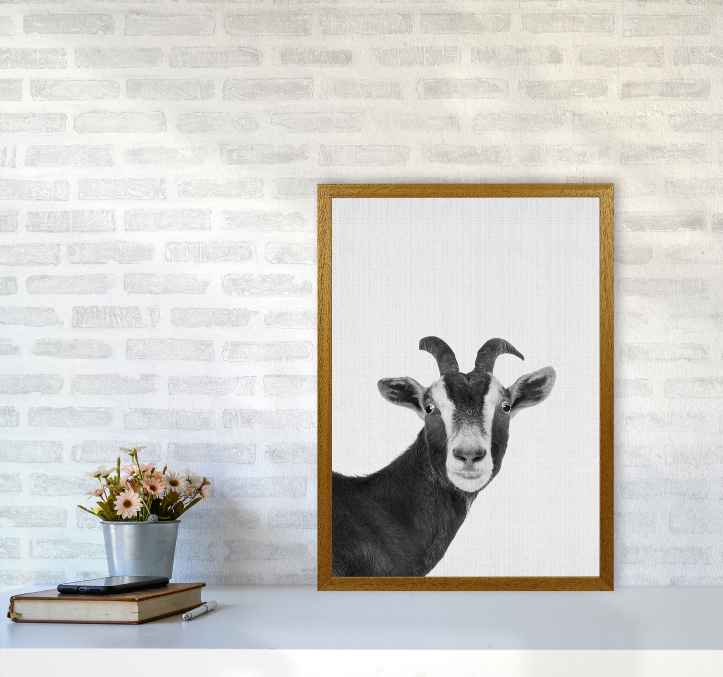 Surprised Goat Art Print by Jason Stanley A2 Print Only