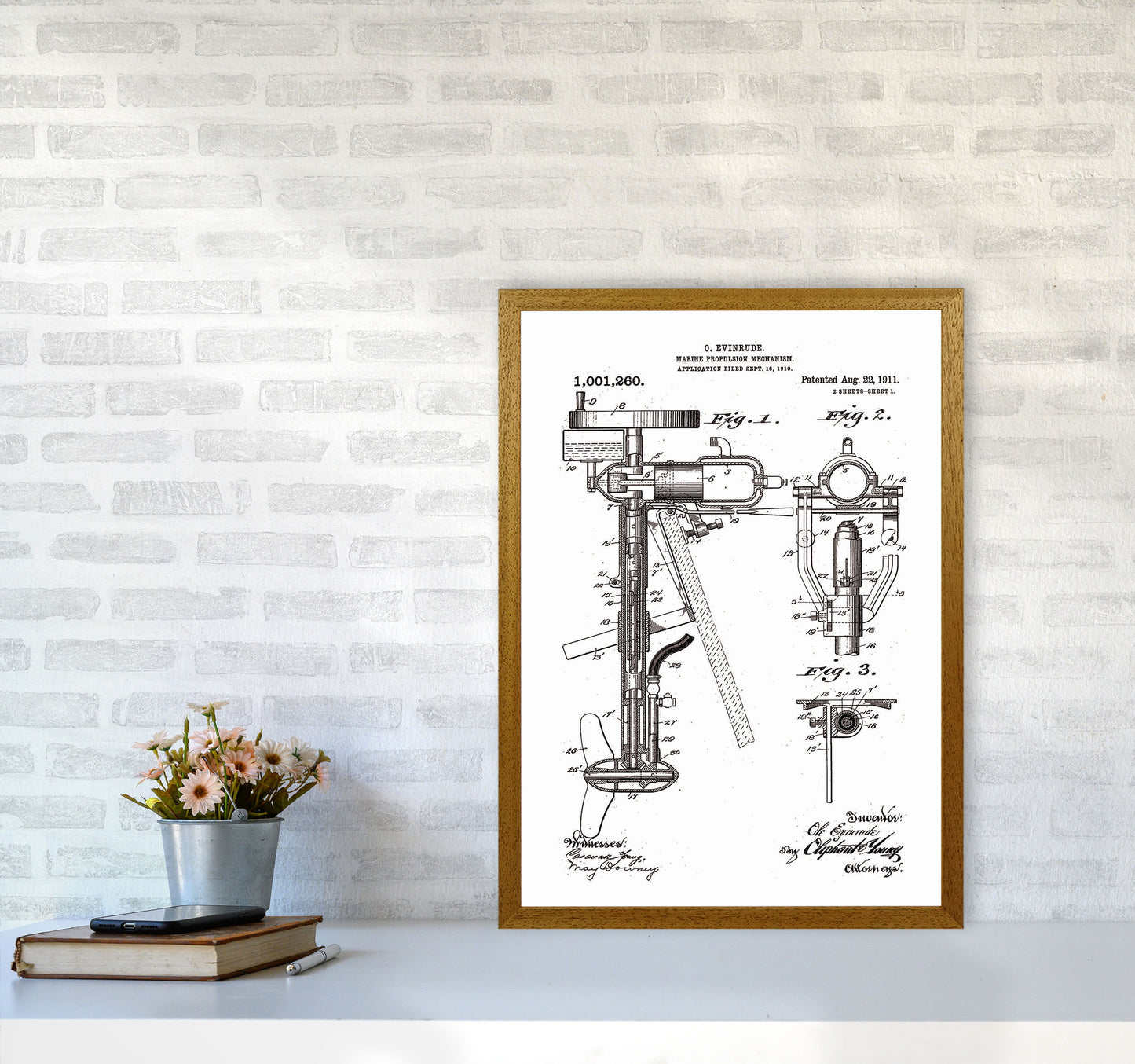 Outboard Boat Propeller Patent Art Print by Jason Stanley A2 Print Only