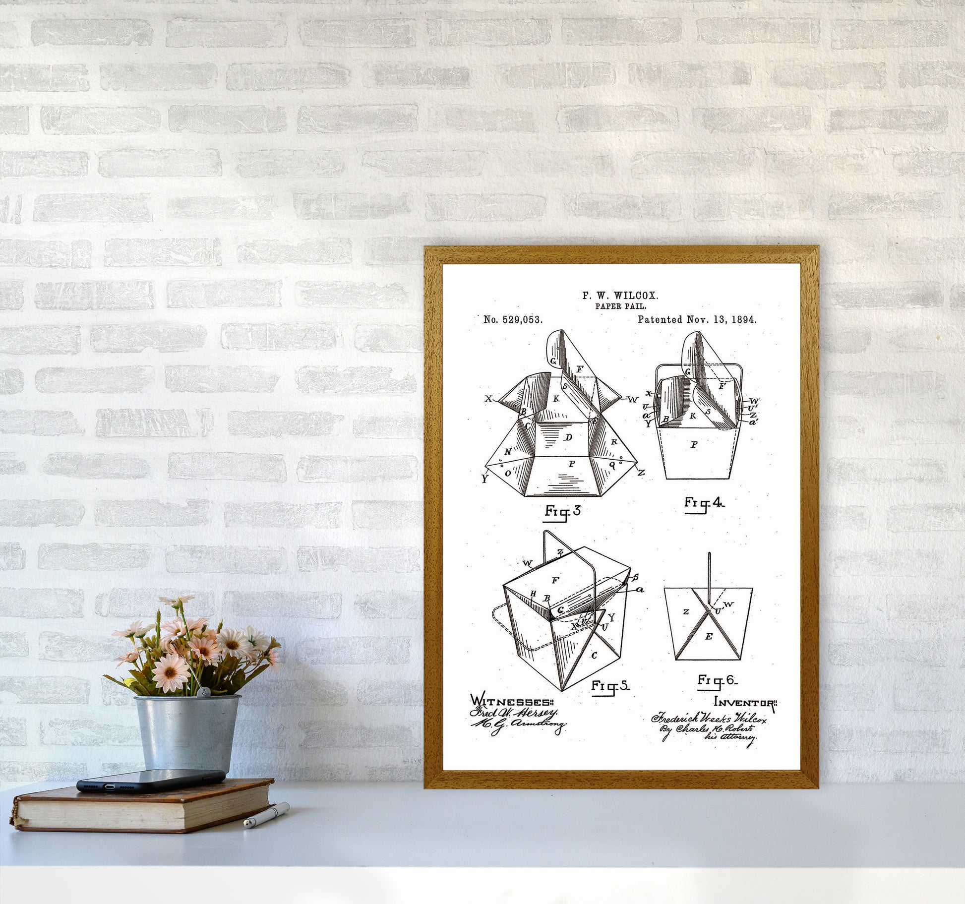 Chinese Take Out Box Patent Art Print by Jason Stanley A2 Print Only