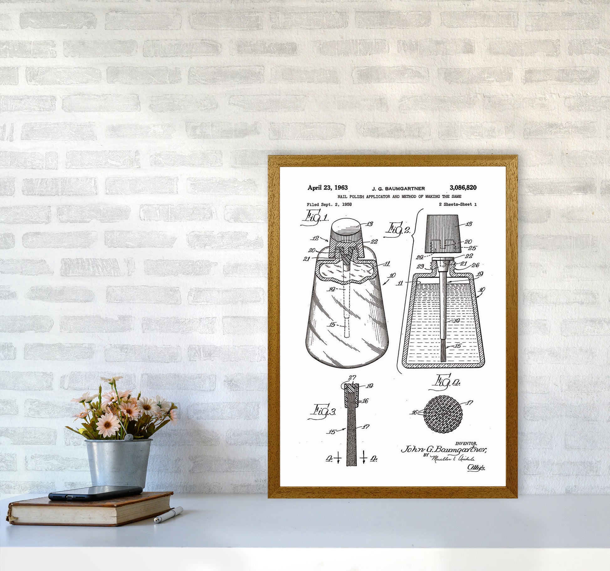 Nail Polish Applicator Patent Art Print by Jason Stanley A2 Print Only