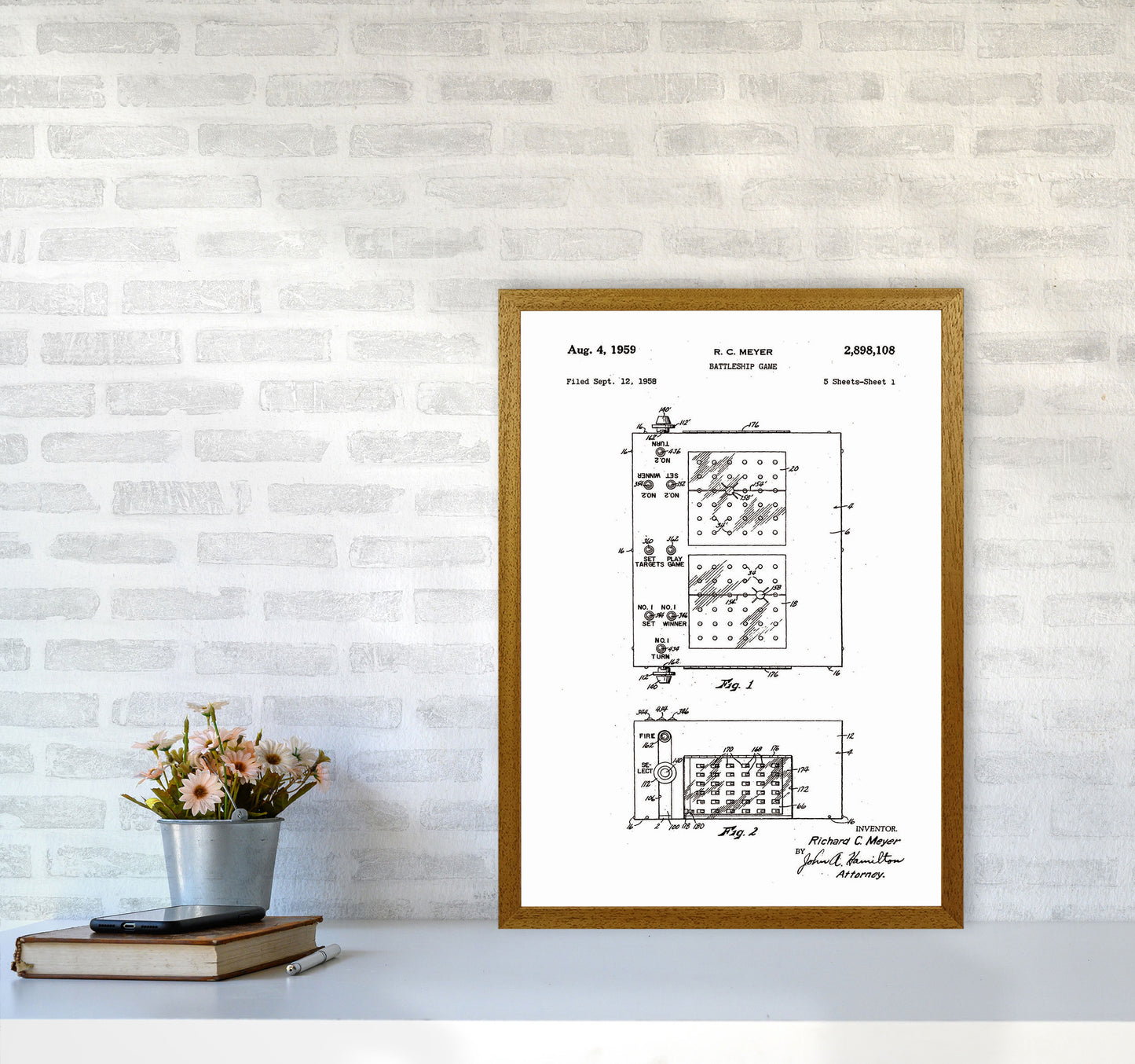 Battleship Game Patent Art Print by Jason Stanley A2 Print Only