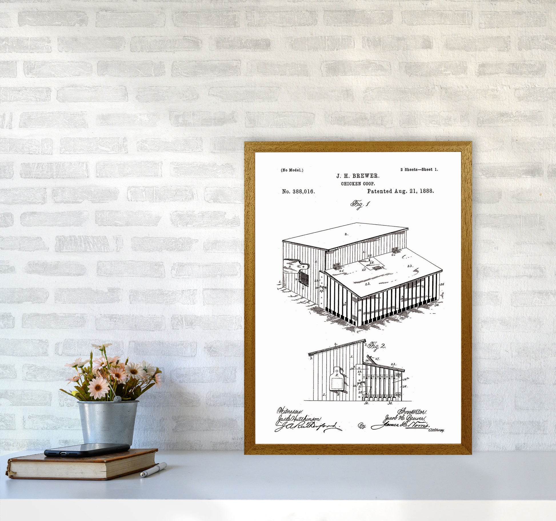Chicken Coop Patent Art Print by Jason Stanley A2 Print Only