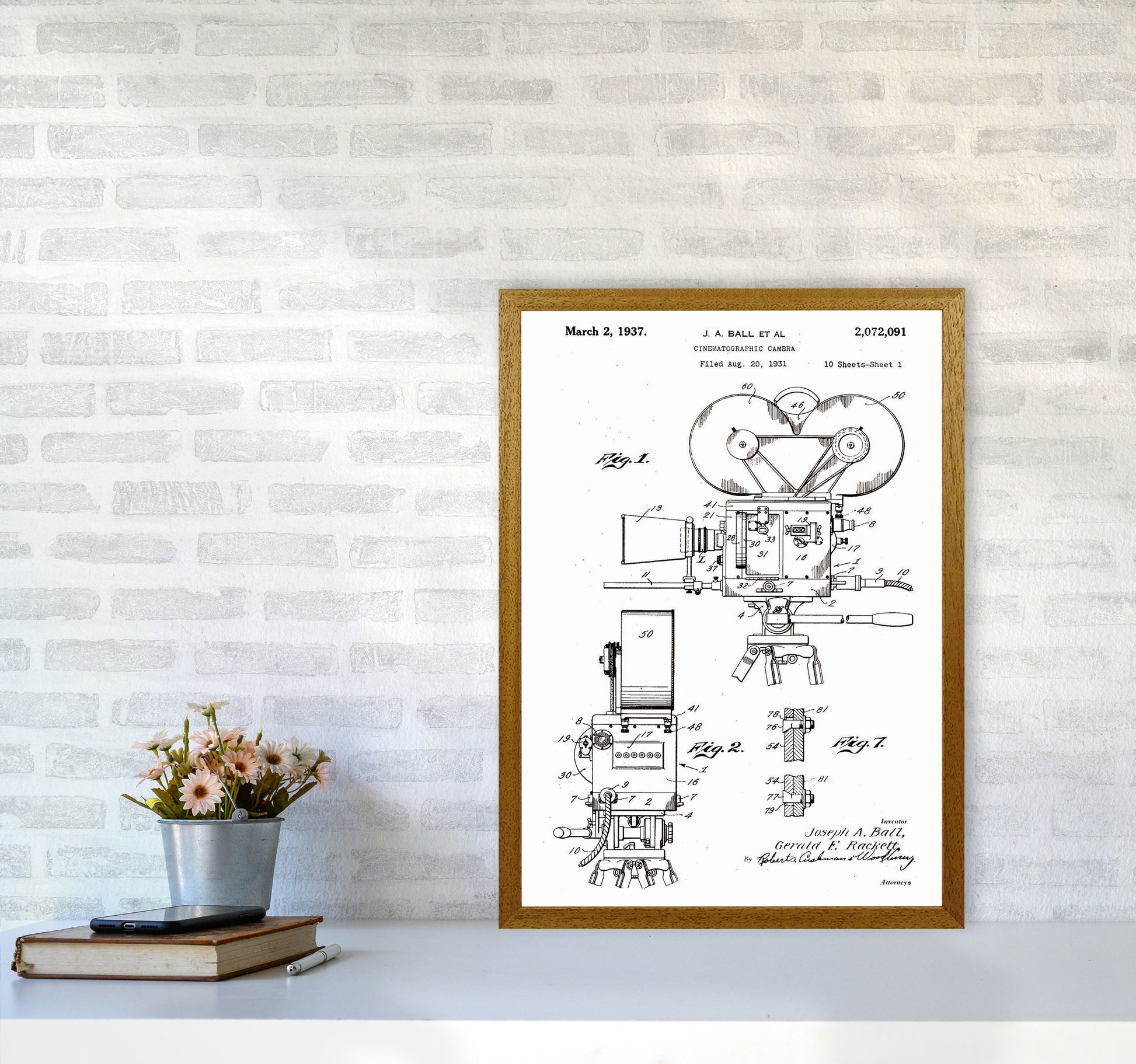 Cinema Camera Patent Art Print by Jason Stanley A2 Print Only