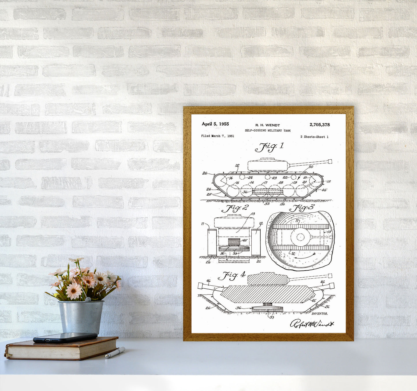 Military Tank Patent Art Print by Jason Stanley A2 Print Only