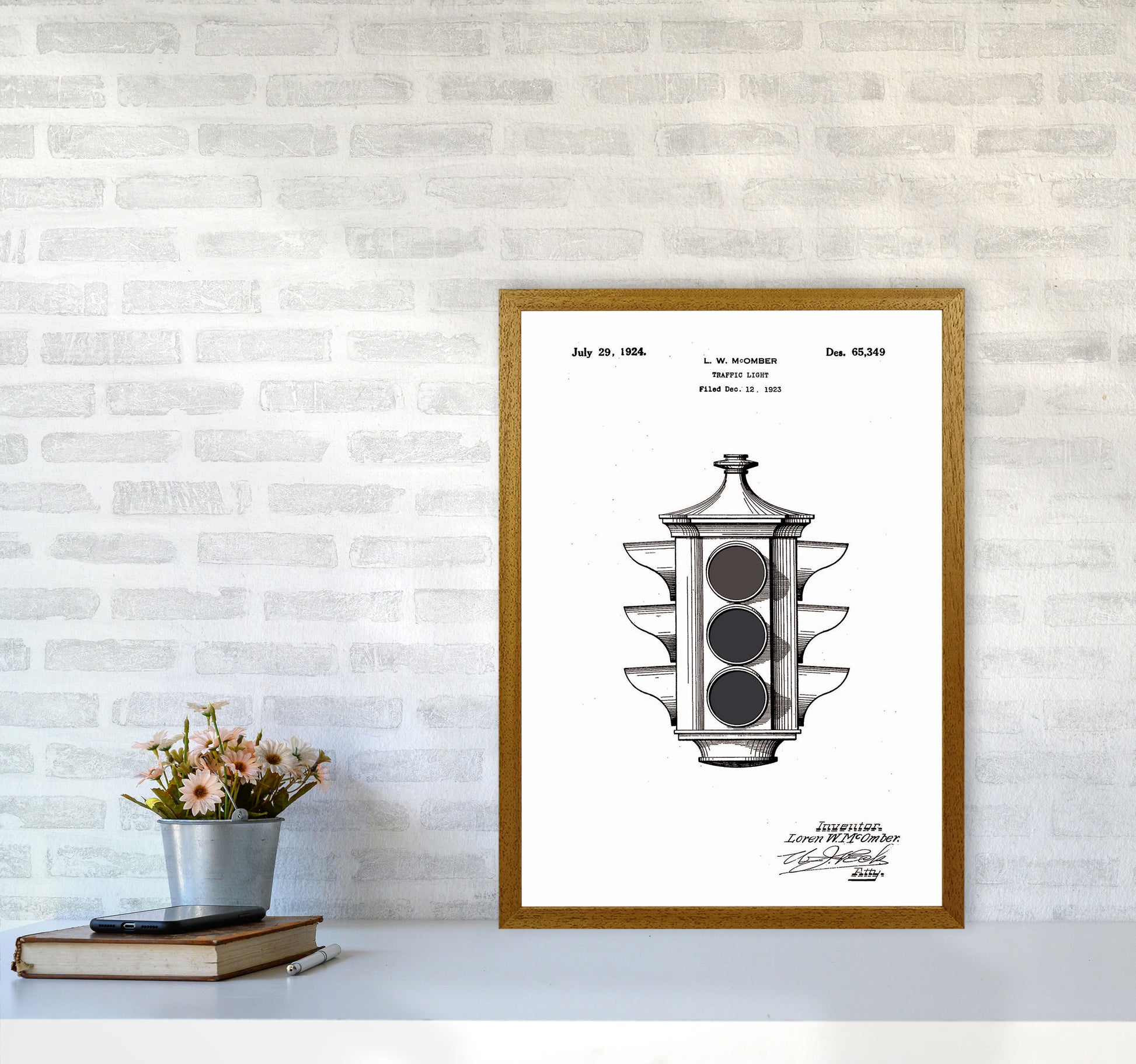 Traffic Light Patent Art Print by Jason Stanley A2 Print Only