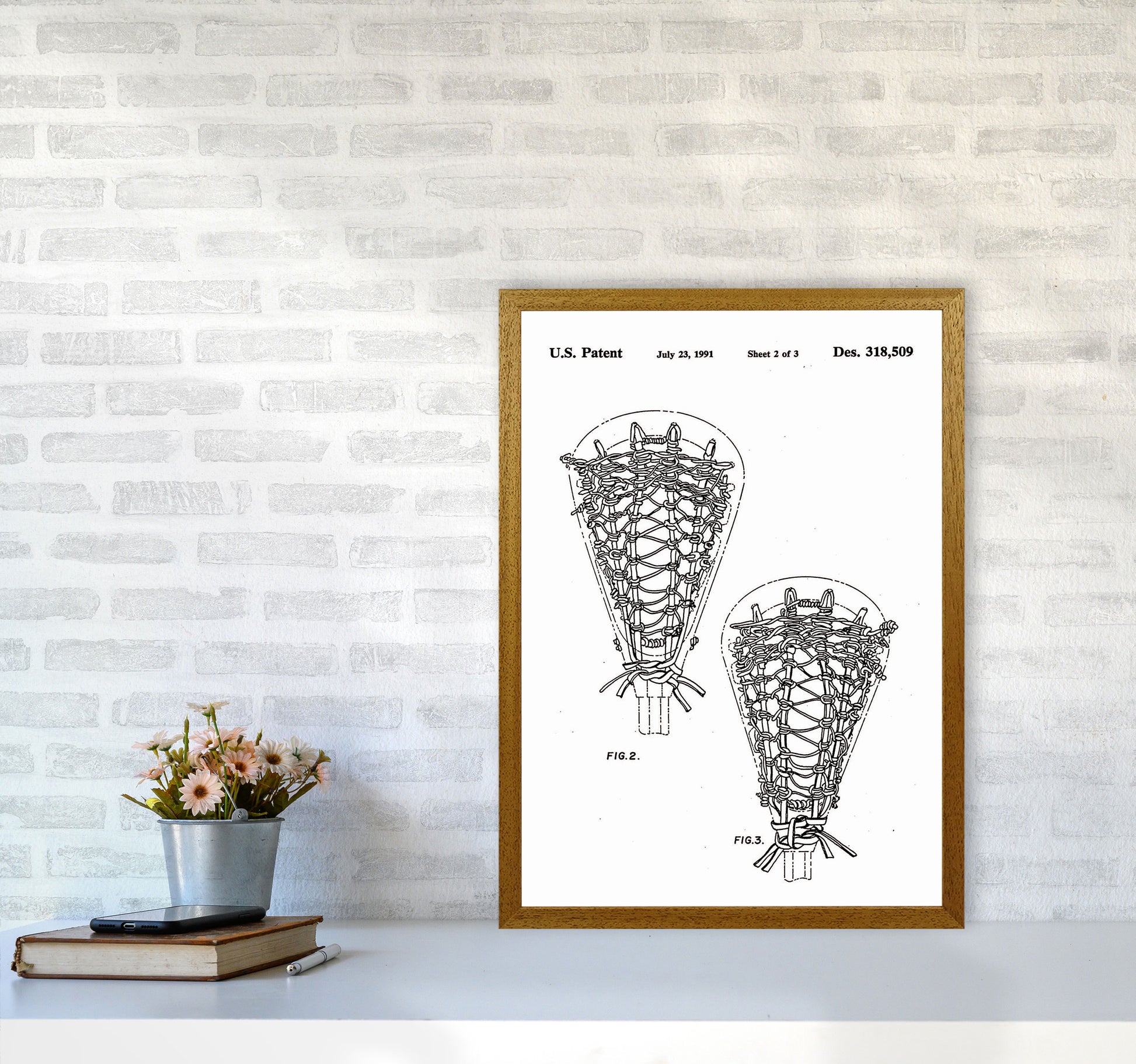 Lacross Stick Patent Art Print by Jason Stanley A2 Print Only