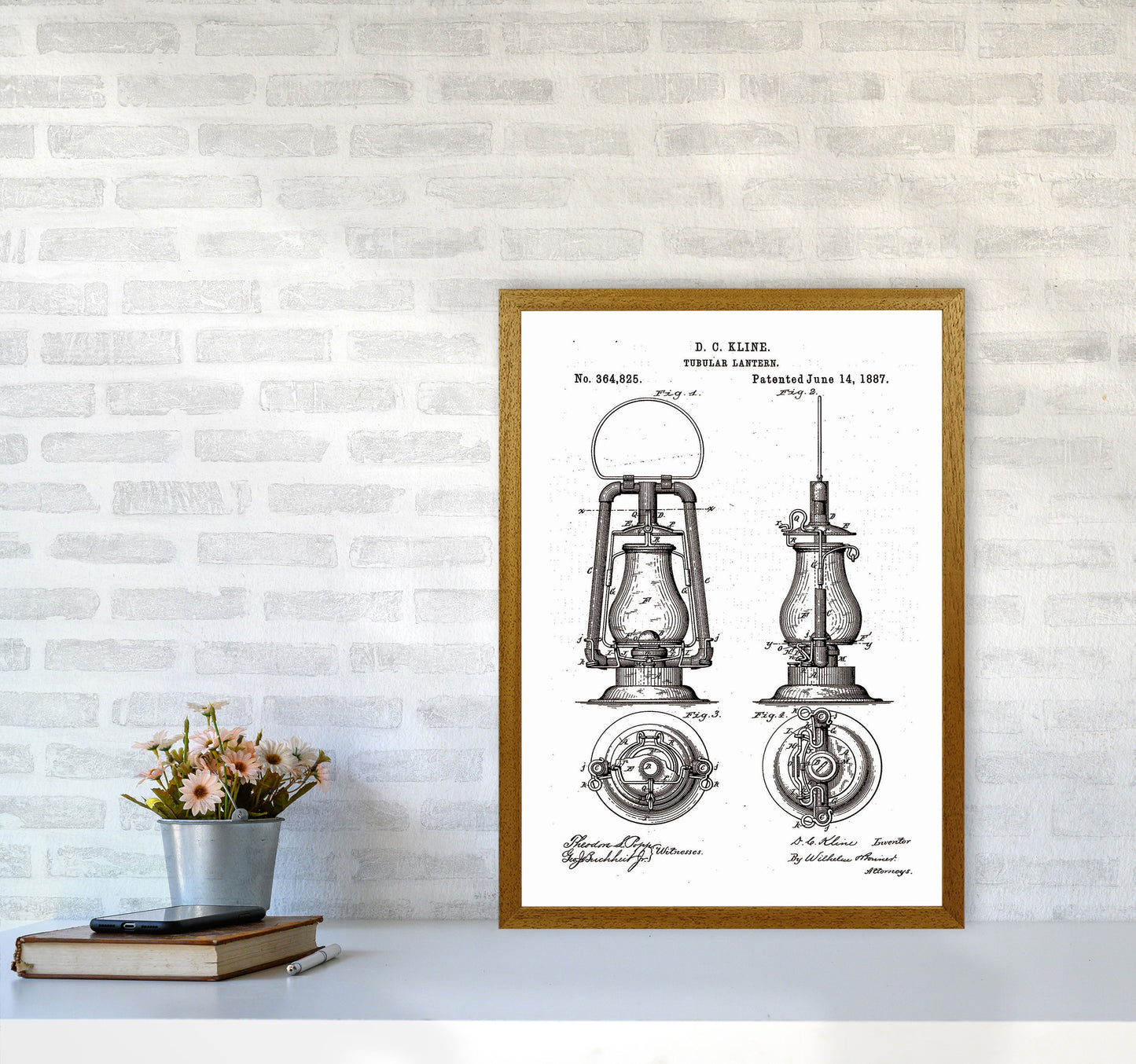 Vintage Lamp Patent Art Print by Jason Stanley A2 Print Only