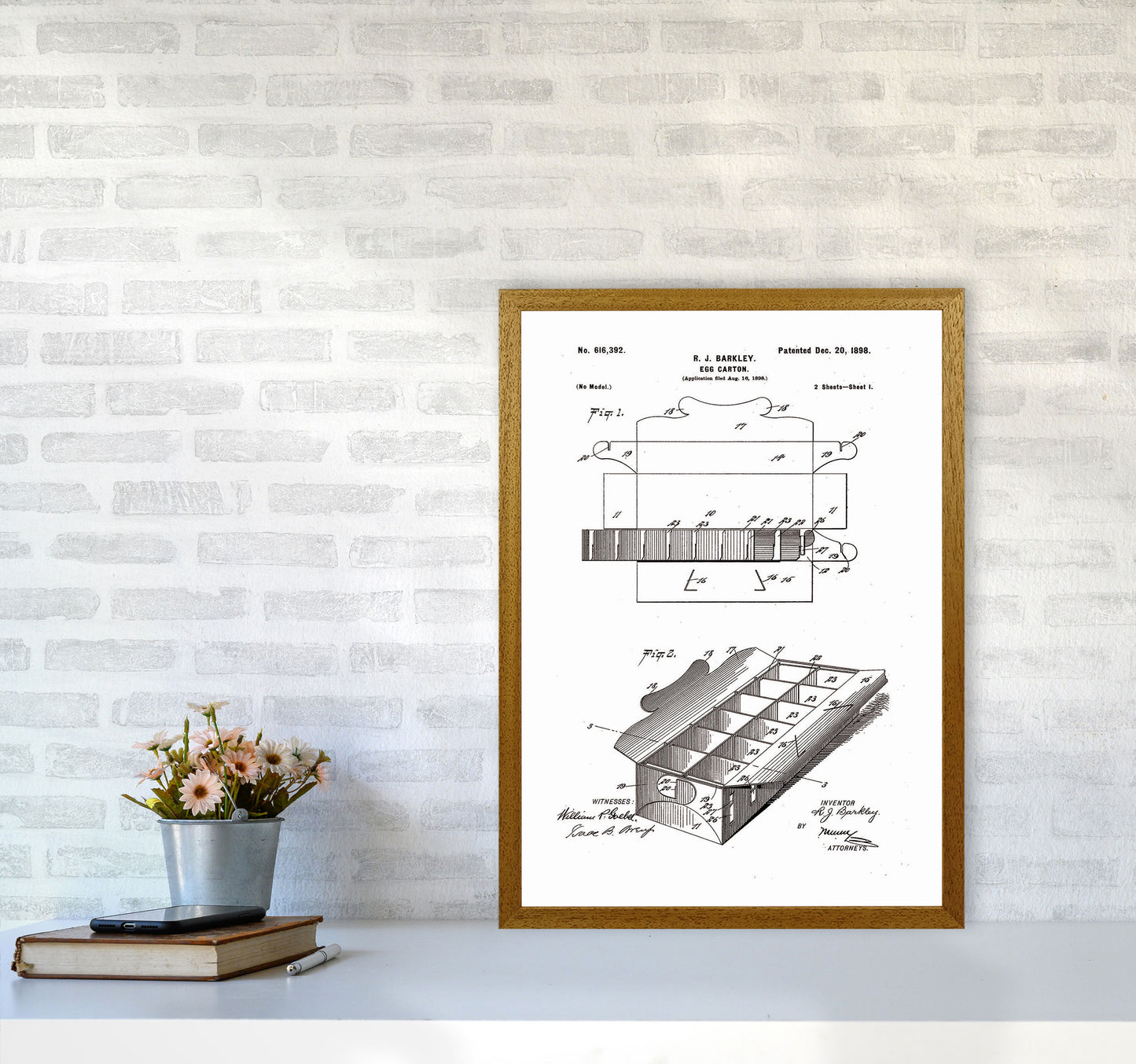 Egg Carton Patent Art Print by Jason Stanley A2 Print Only