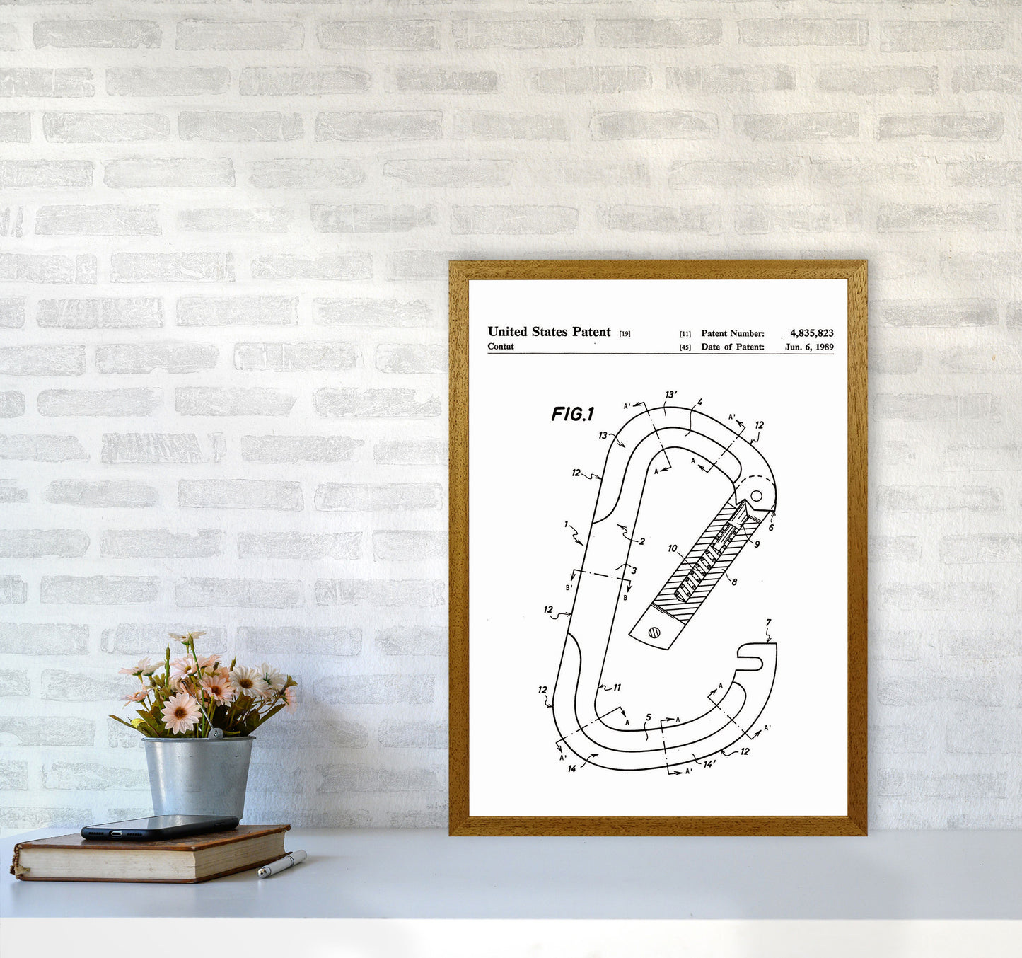 Caribiner Patent Art Print by Jason Stanley A2 Print Only