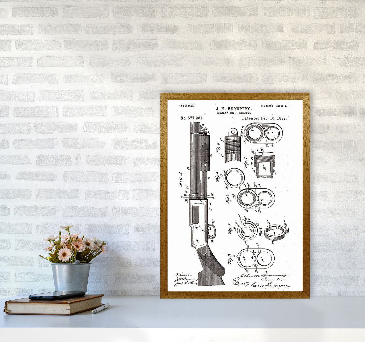 Shotgun Patent Art Print by Jason Stanley A2 Print Only