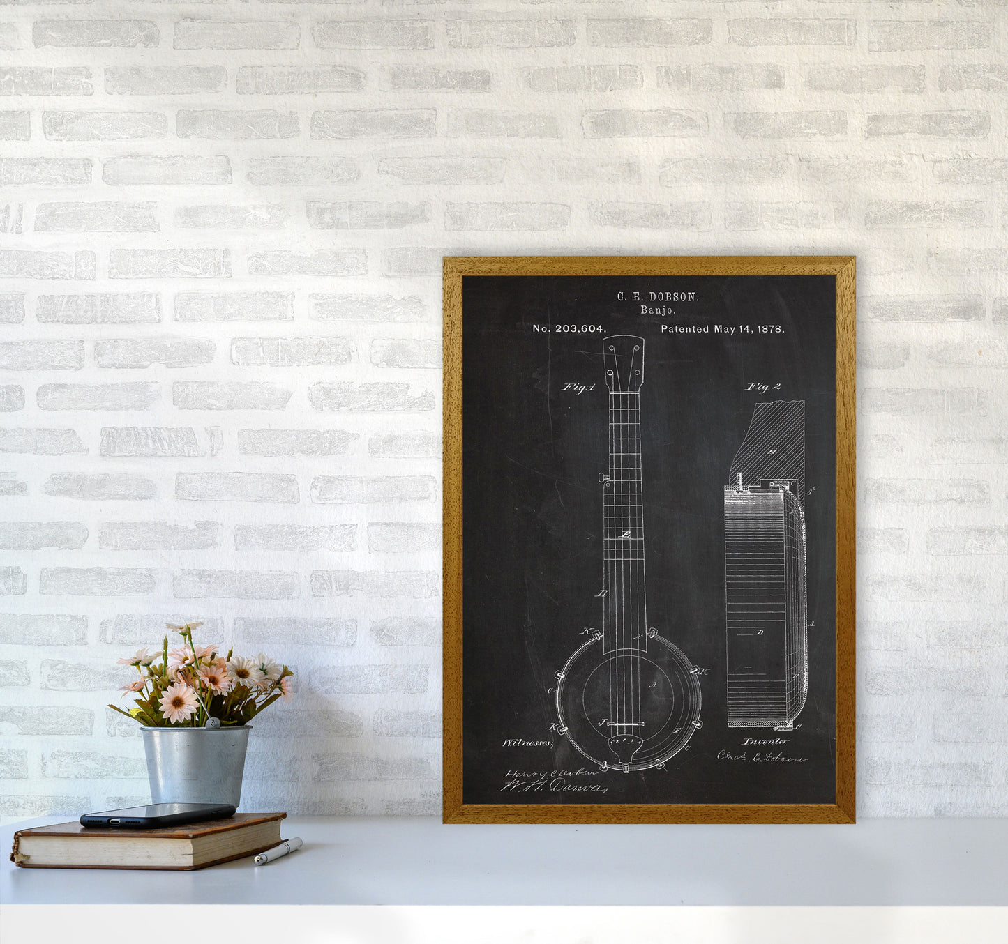 Banjo Patent Art Print by Jason Stanley A2 Print Only