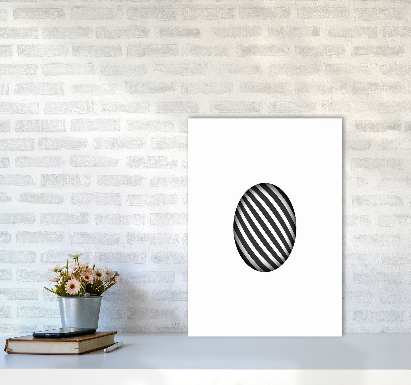 Minimal Geometric Series - 48 Art Print by Jason Stanley A2 Black Frame