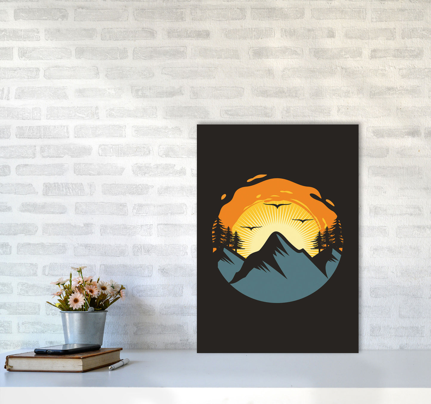 Sensets Are For The Birds Art Print by Jason Stanley A2 Black Frame