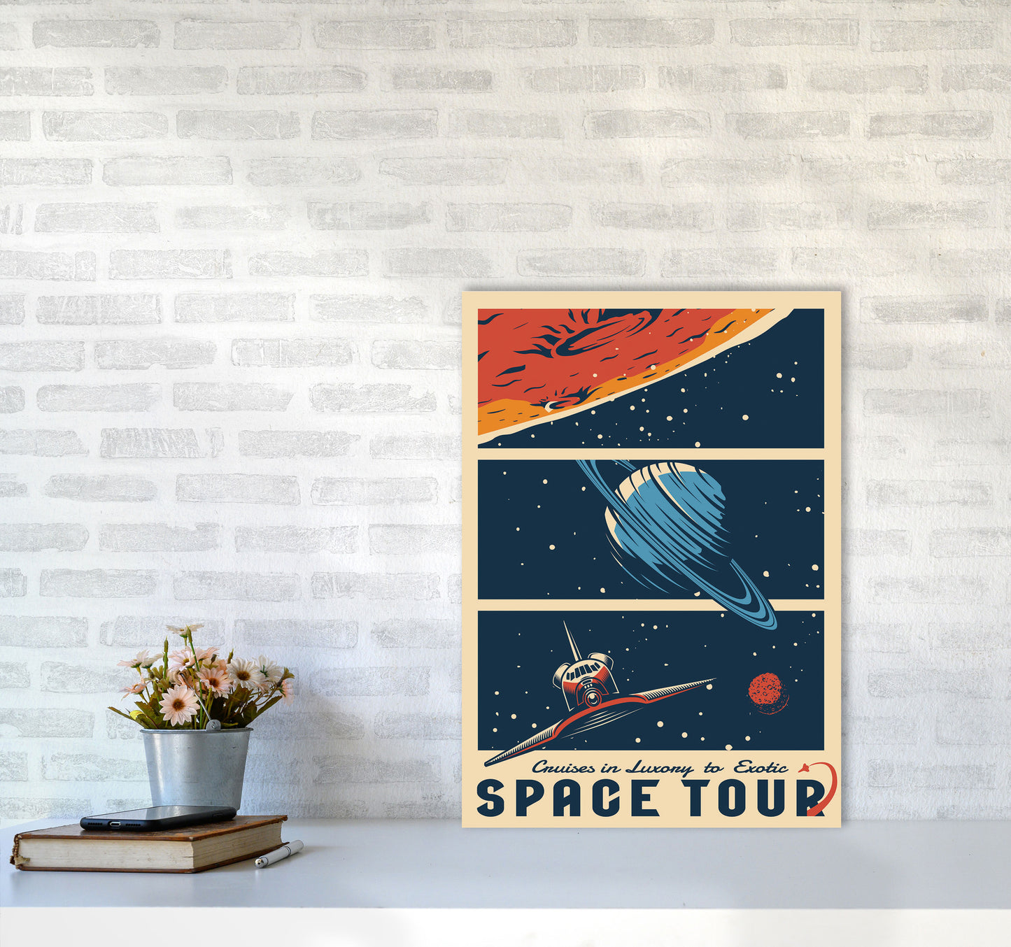 Outer Space Series - #18 Art Print by Jason Stanley A2 Black Frame
