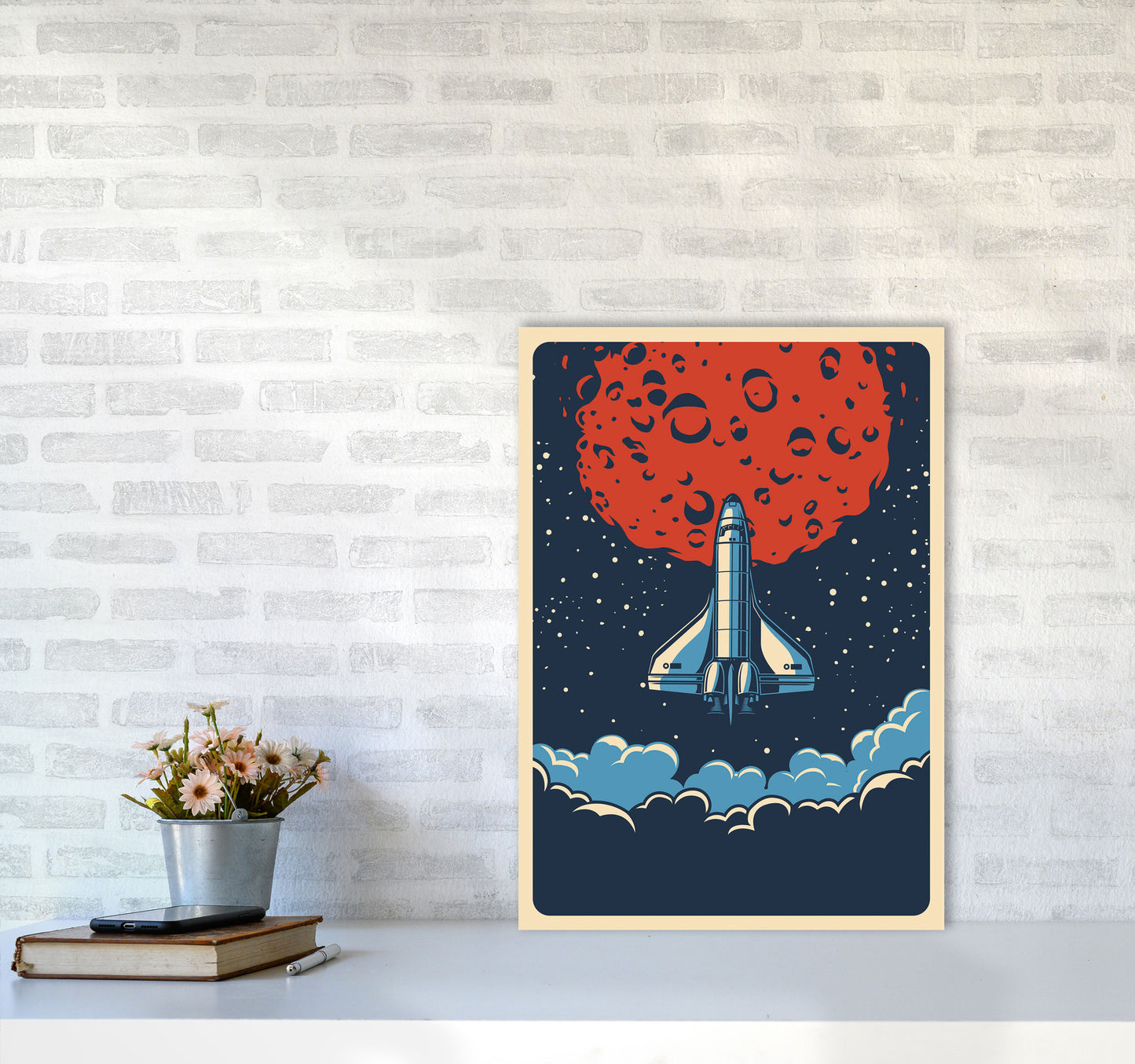 Outer Space Series - #15 Art Print by Jason Stanley A2 Black Frame