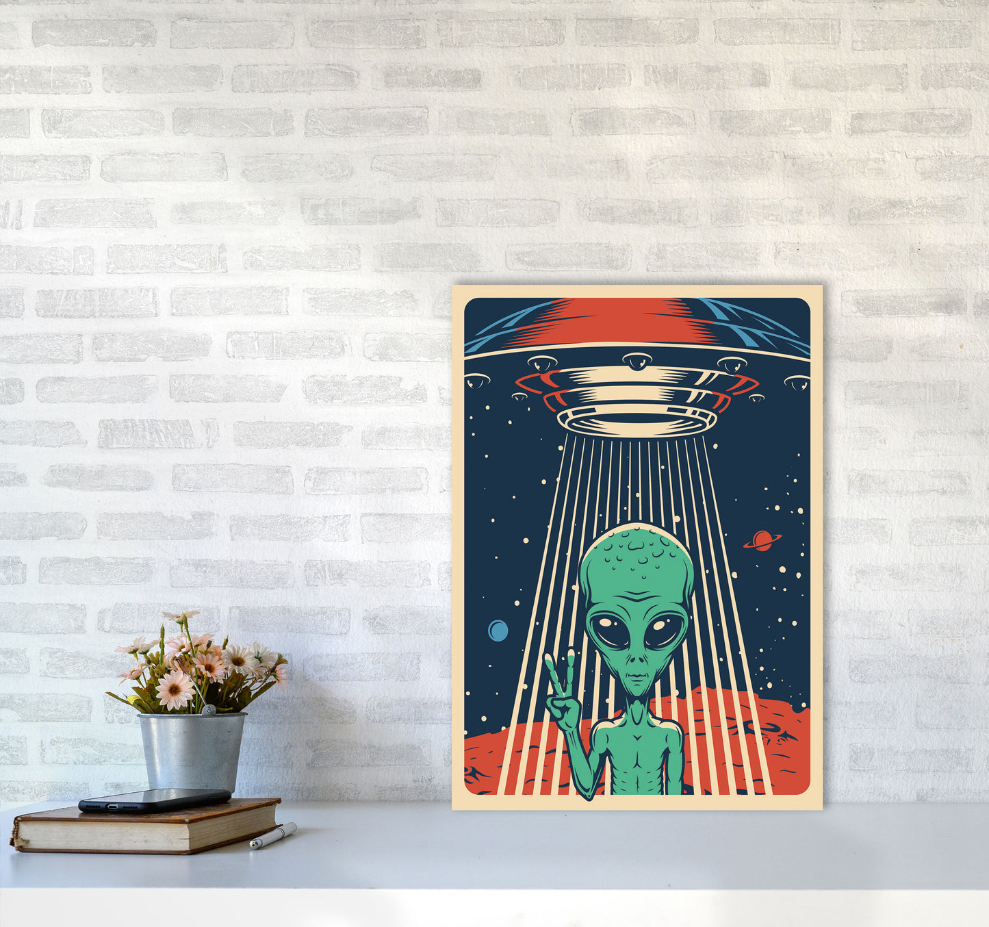 Outer Space Series - #5 Art Print by Jason Stanley A2 Black Frame