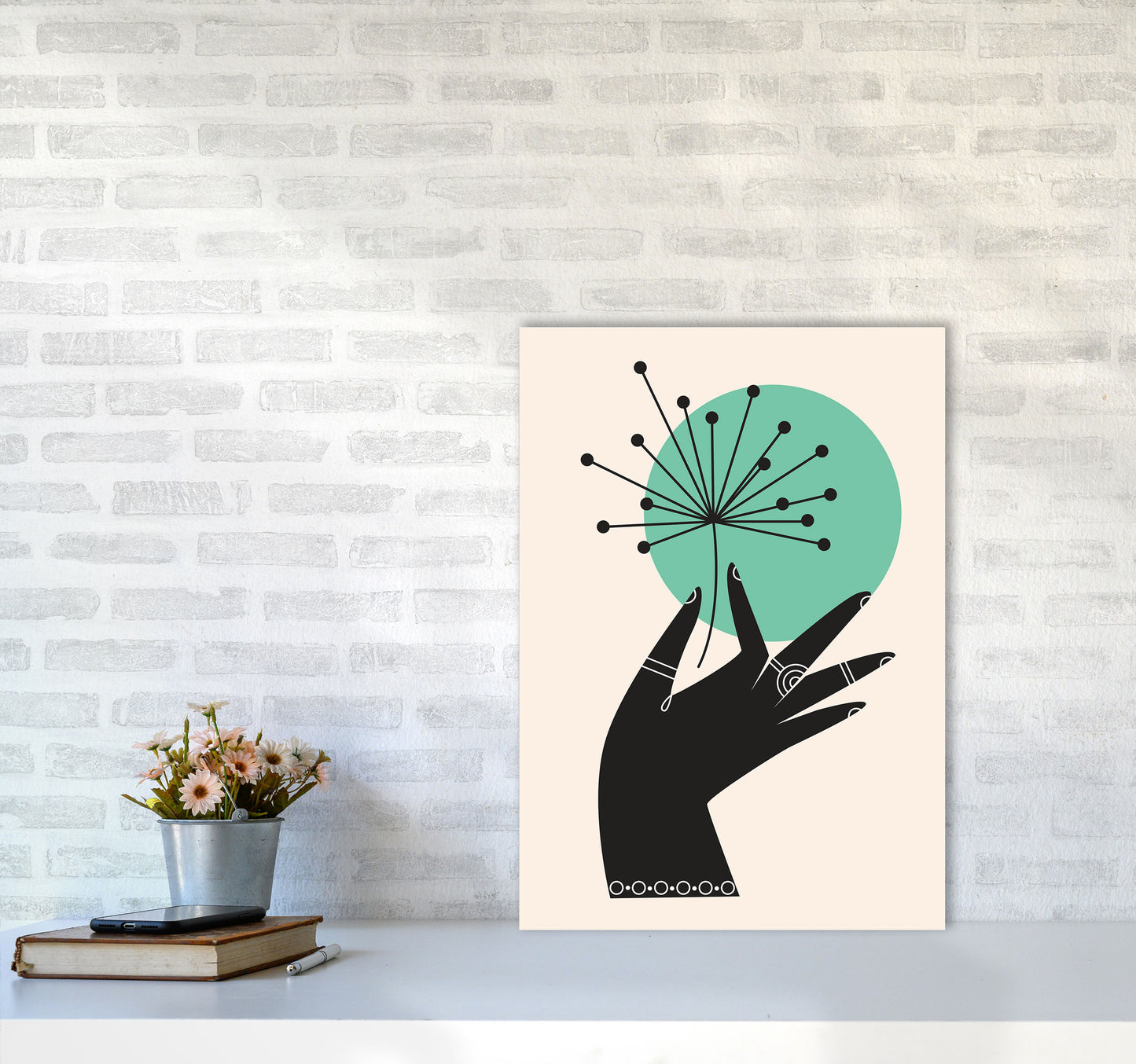 What A Pretty Flower Art Print by Jason Stanley A2 Black Frame