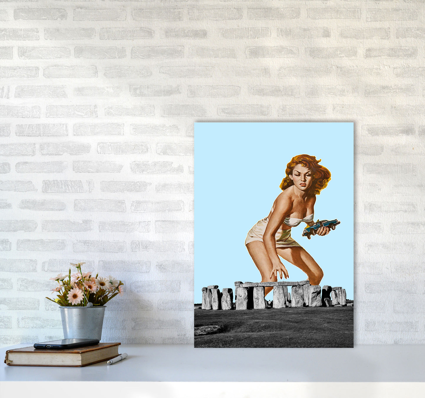 Attack On Stonehenge Art Print by Jason Stanley A2 Black Frame