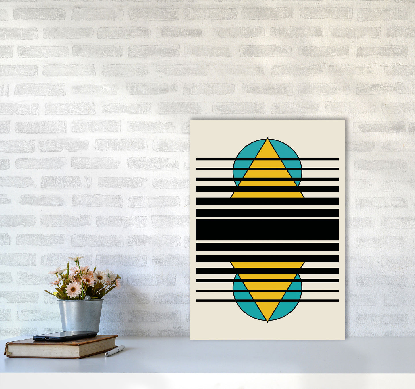 Geometric Suns. IIII Art Print by Jason Stanley A2 Black Frame