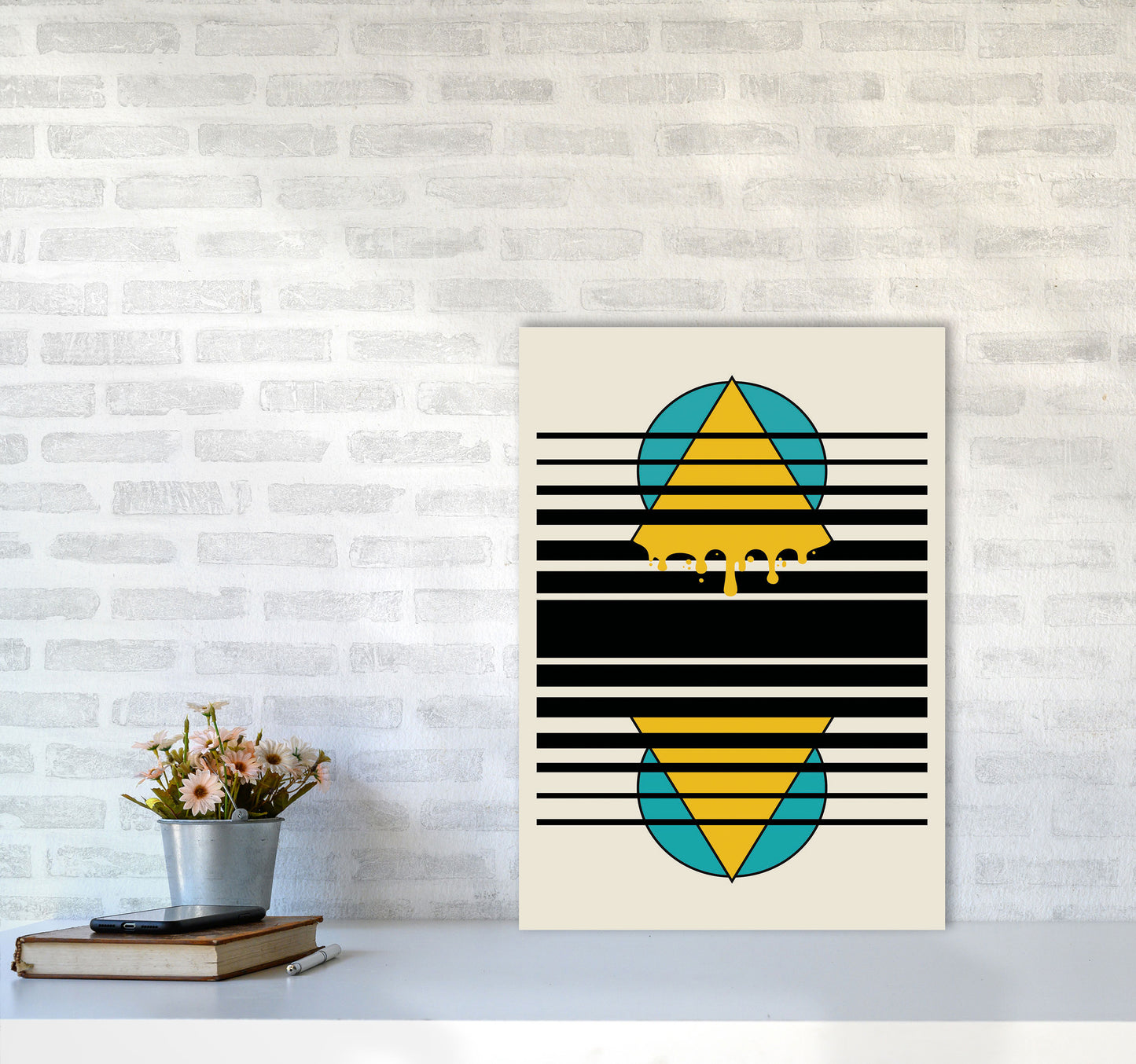 Melting Through Art Print by Jason Stanley A2 Black Frame