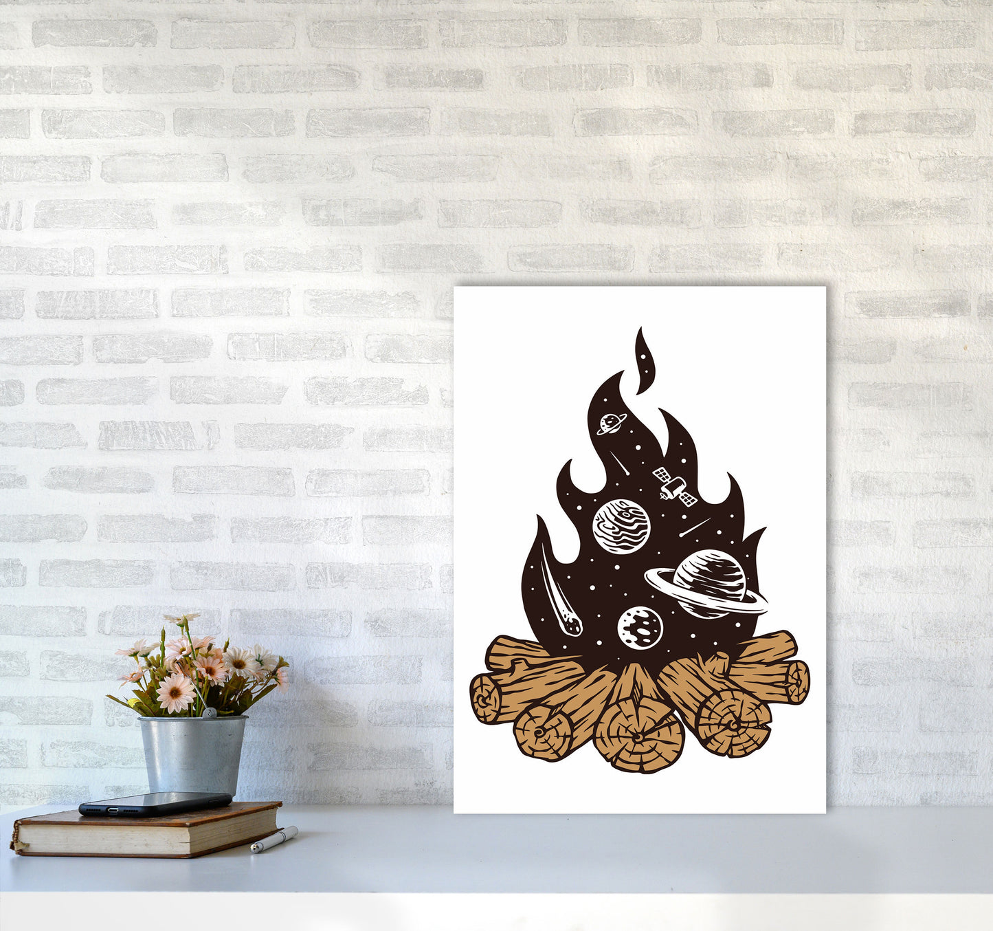 Mystical Fire Art Print by Jason Stanley A2 Black Frame