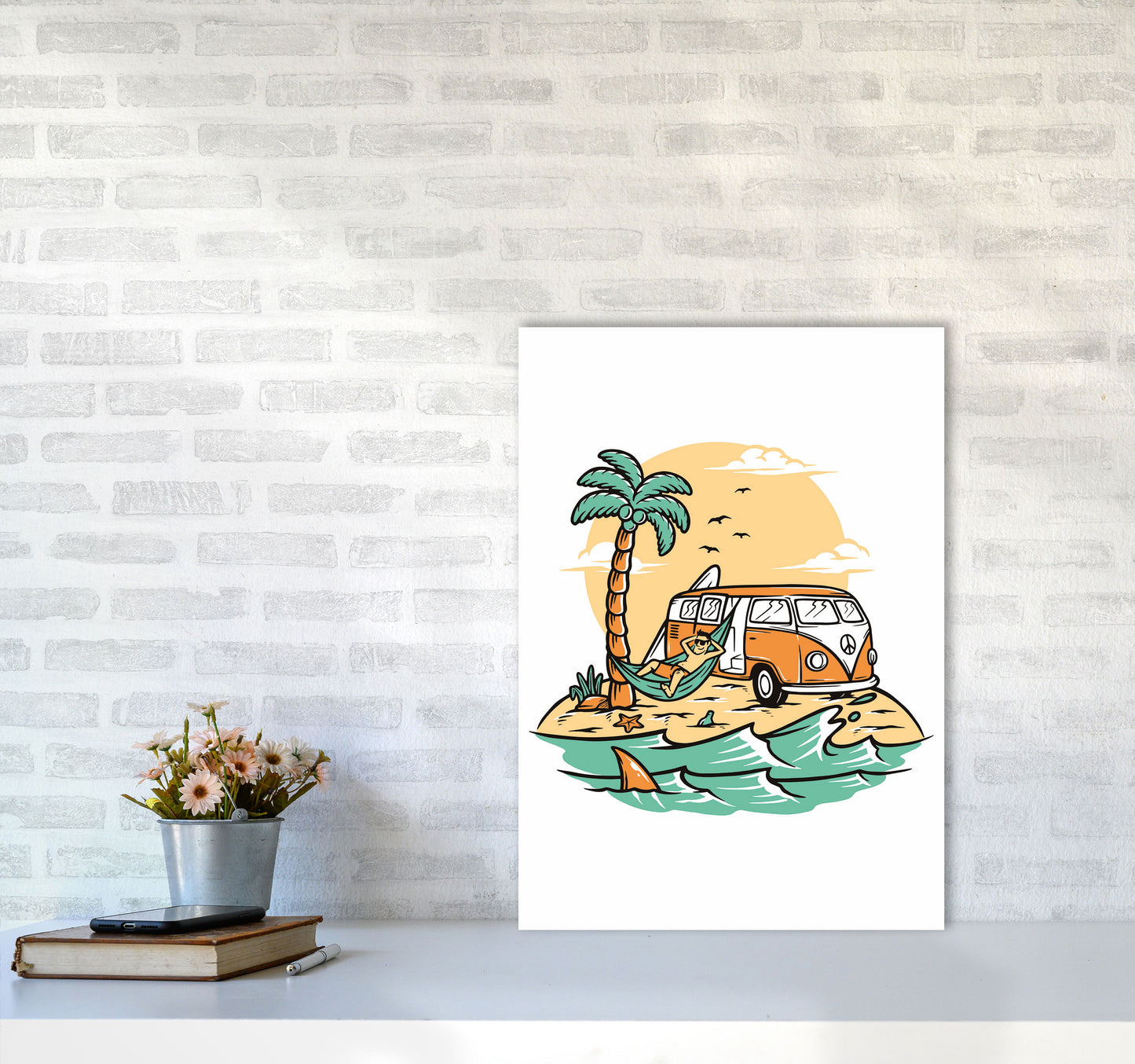 The Good Life Art Print by Jason Stanley A2 Black Frame