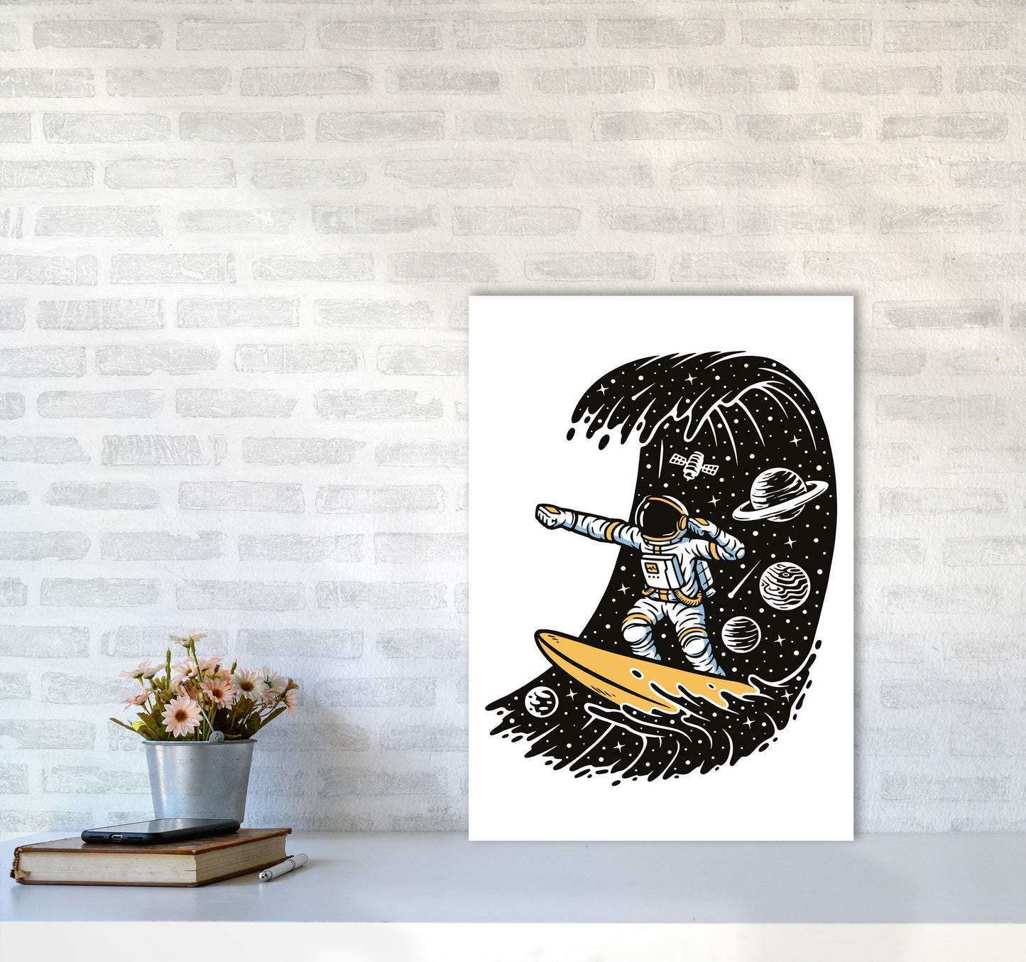 Surf's Up Art Print by Jason Stanley A2 Black Frame