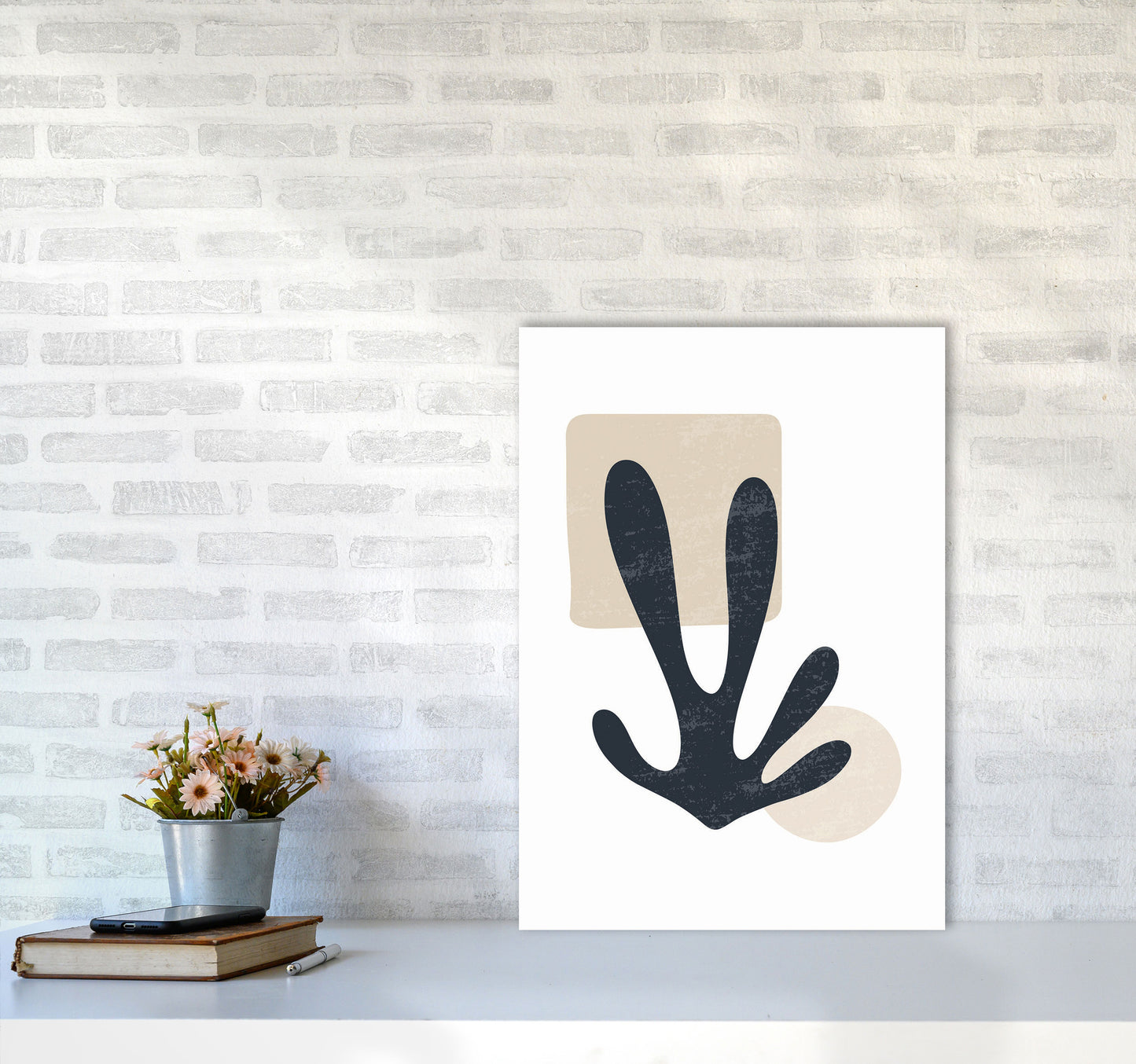 Minimal Abstract Algae II Art Print by Jason Stanley A2 Black Frame