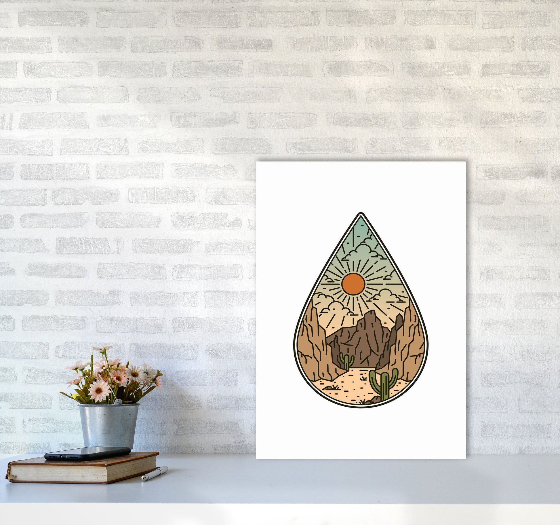 Desert Vibes II Art Print by Jason Stanley A2 Black Frame