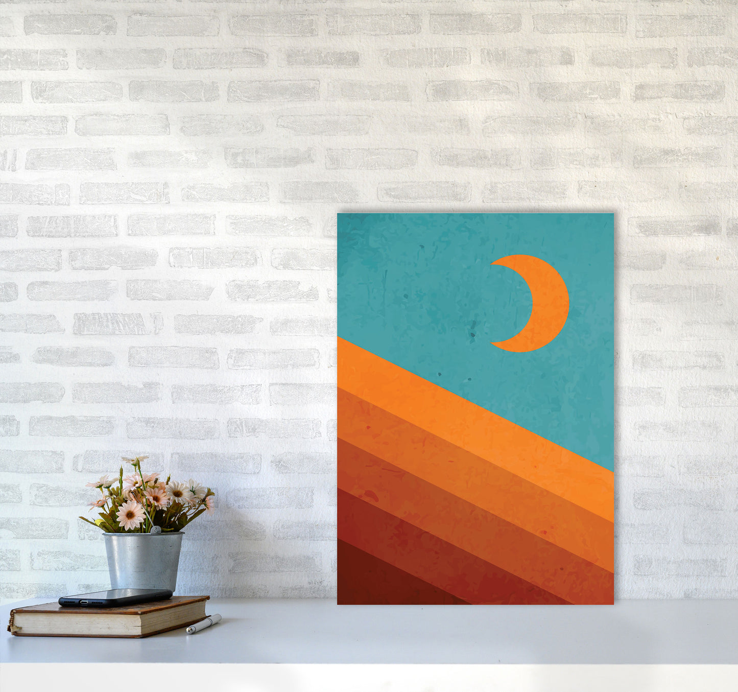 Abstract Mountain Sunrise III Art Print by Jason Stanley A2 Black Frame