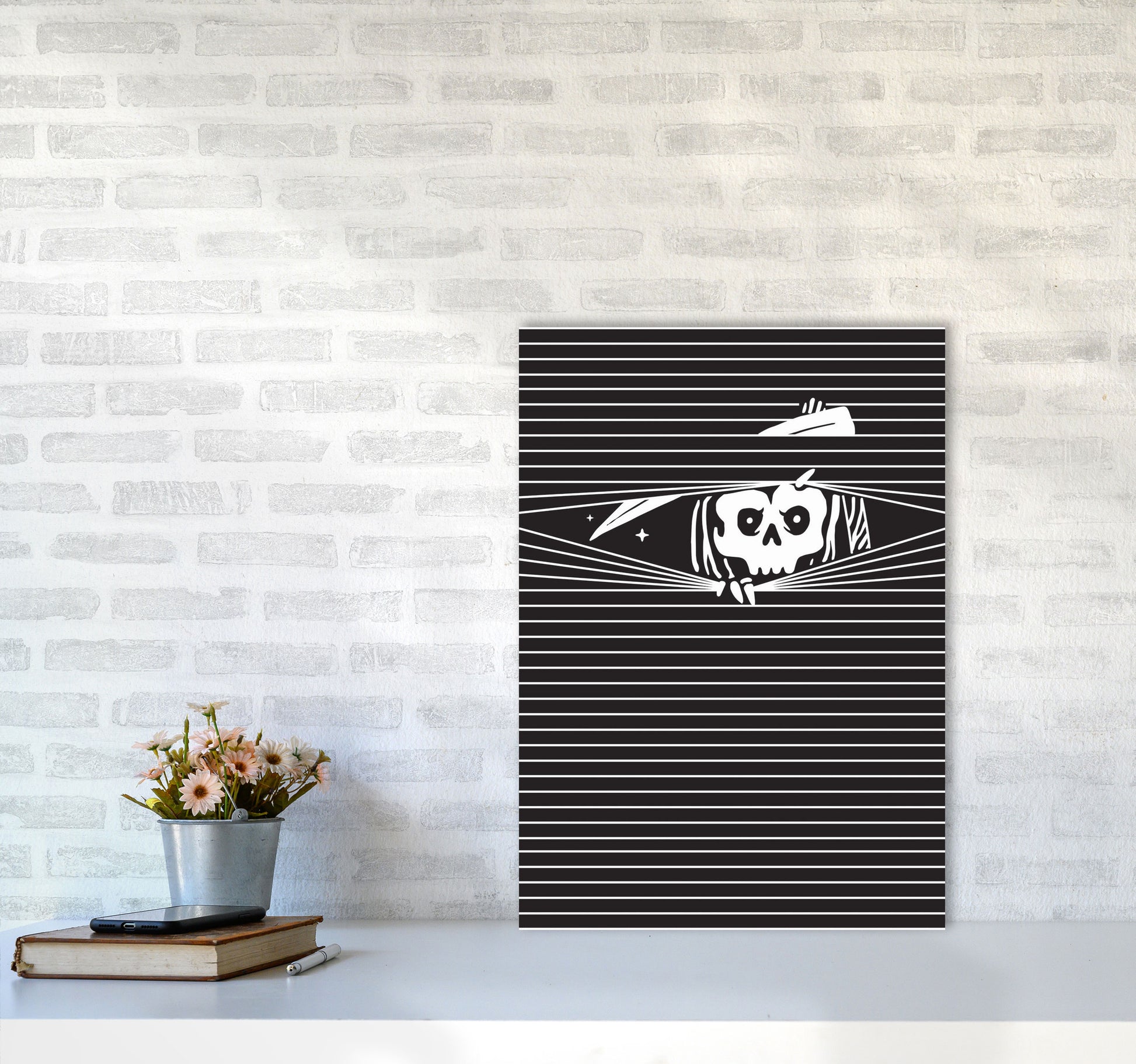 The Grim Reaper Art Print by Jason Stanley A2 Black Frame