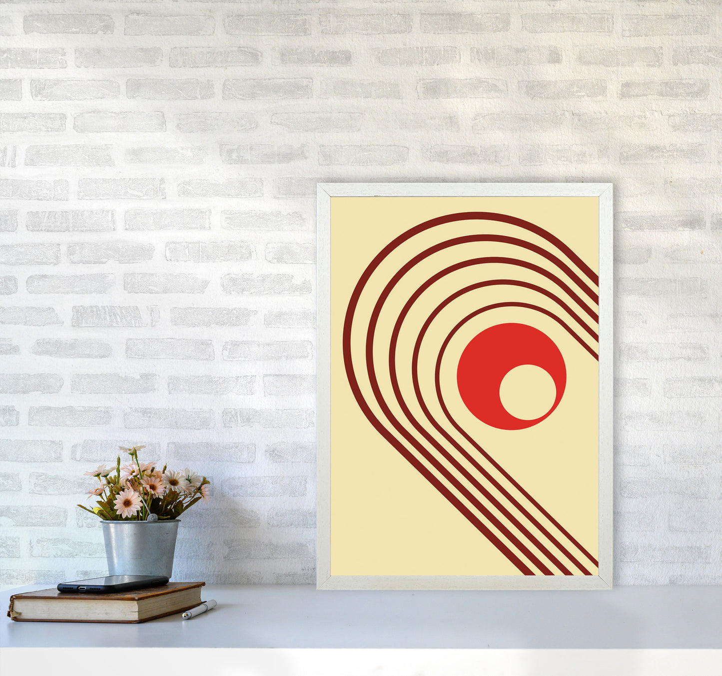 Minimal Geometric Series - 37 Art Print by Jason Stanley A2 Oak Frame