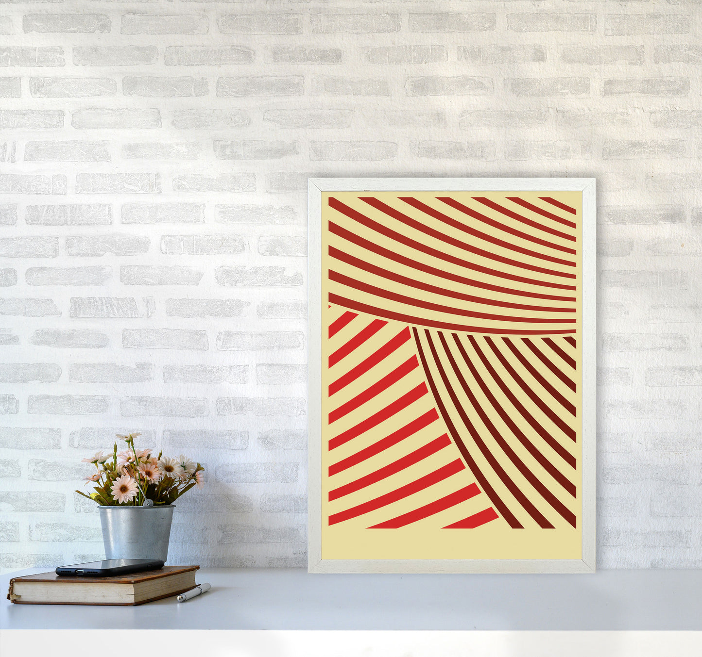 Minimal Geometric Series - 38 Art Print by Jason Stanley A2 Oak Frame