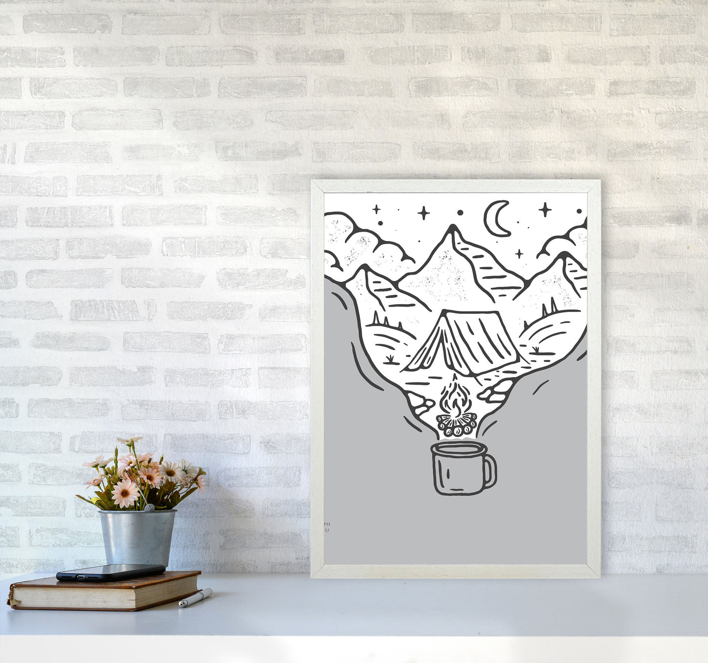 It All Started With Coffee Art Print by Jason Stanley A2 Oak Frame