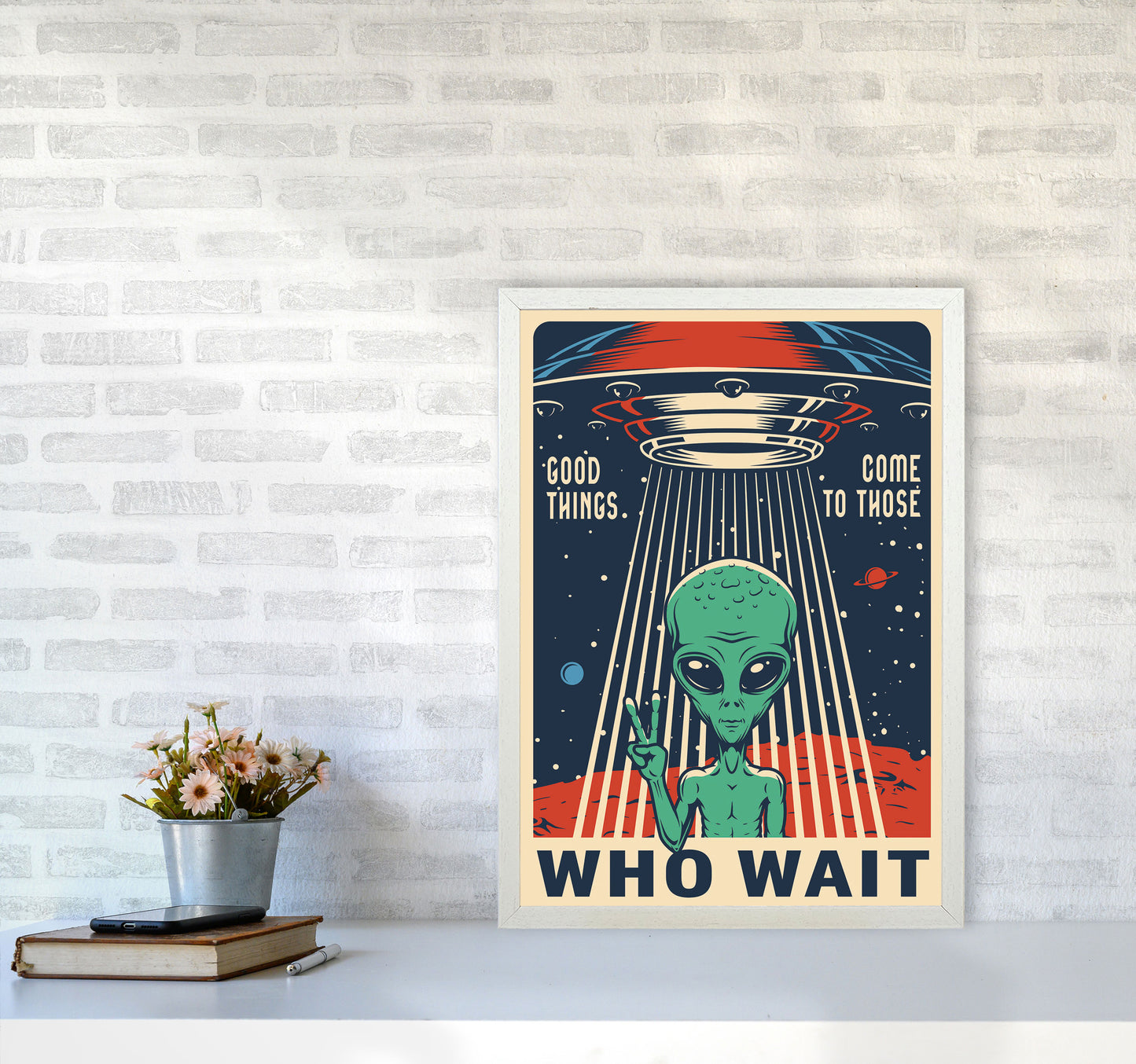 Outer Space Series - #12 Art Print by Jason Stanley A2 Oak Frame