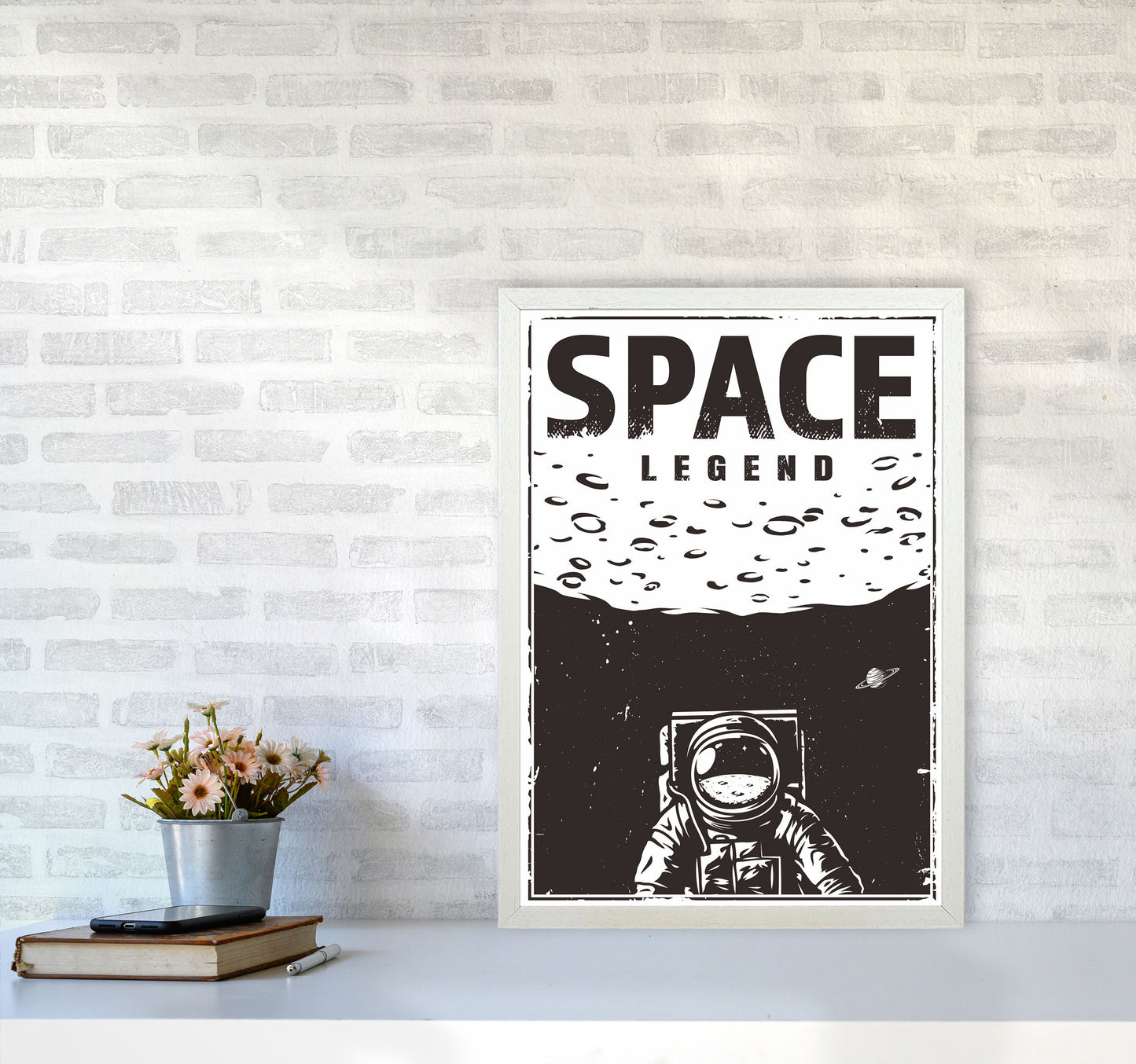 Outer Space Series - #19 Art Print by Jason Stanley A2 Oak Frame