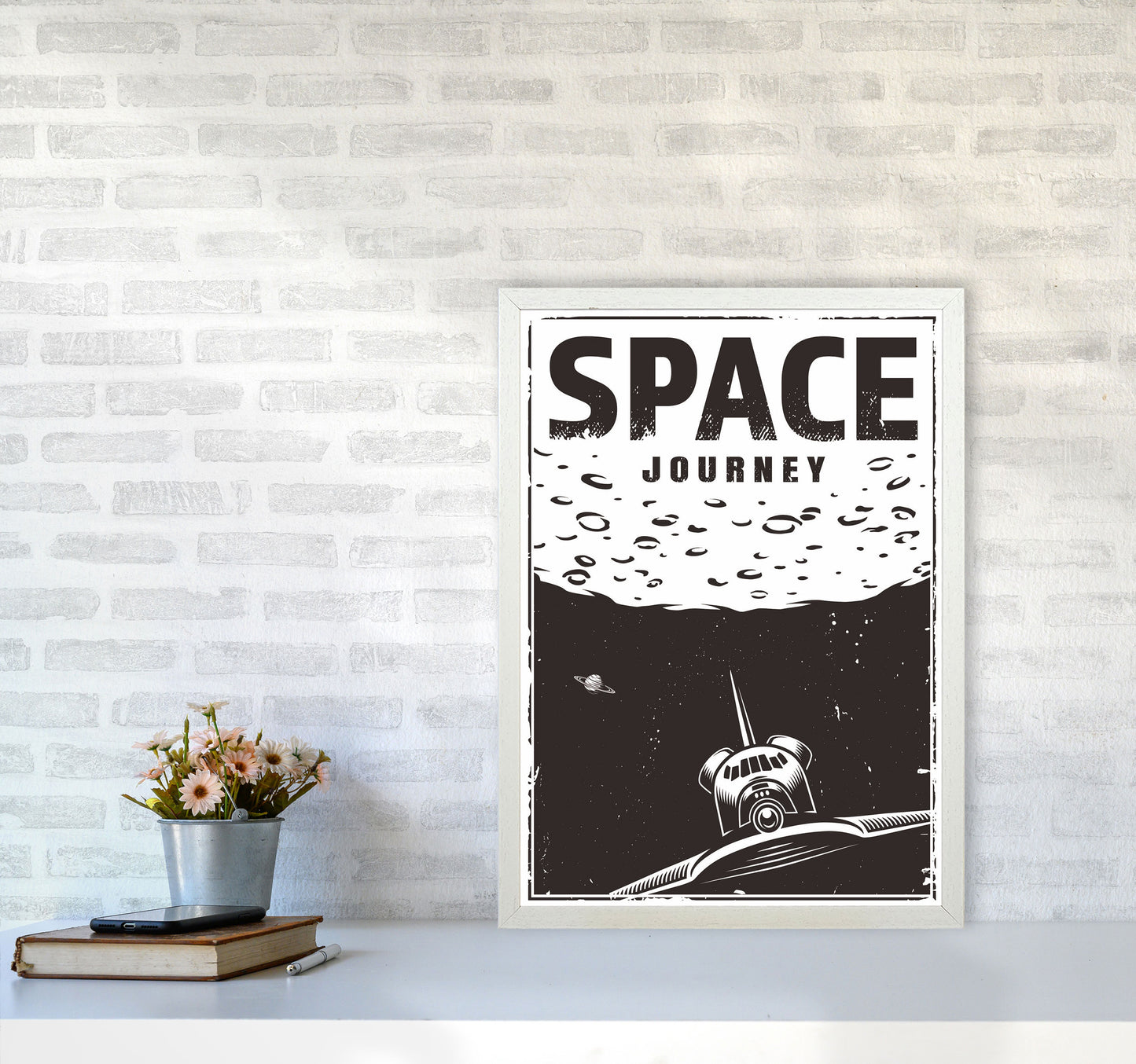 Outer Space Series - #20 Art Print by Jason Stanley A2 Oak Frame