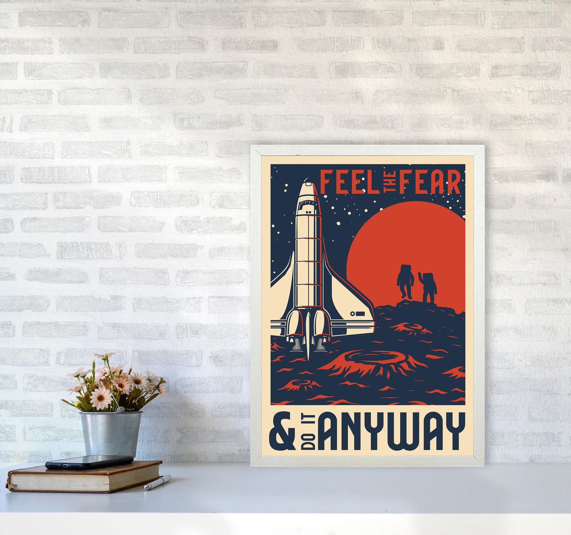 Outer Space Series - #17 Art Print by Jason Stanley A2 Oak Frame