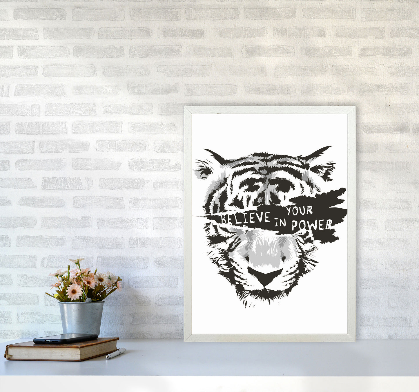 Believe In Your Power Art Print by Jason Stanley A2 Oak Frame