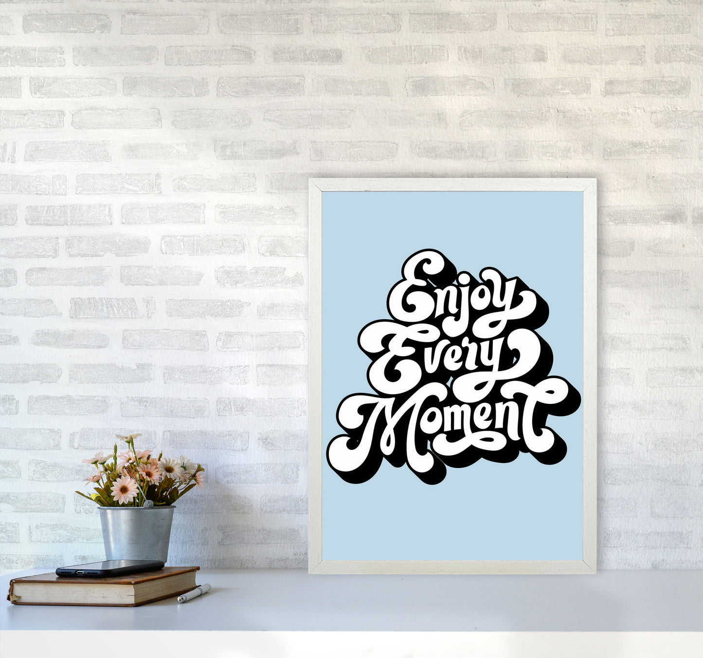 Enjoy Every Moment Art Print by Jason Stanley A2 Oak Frame