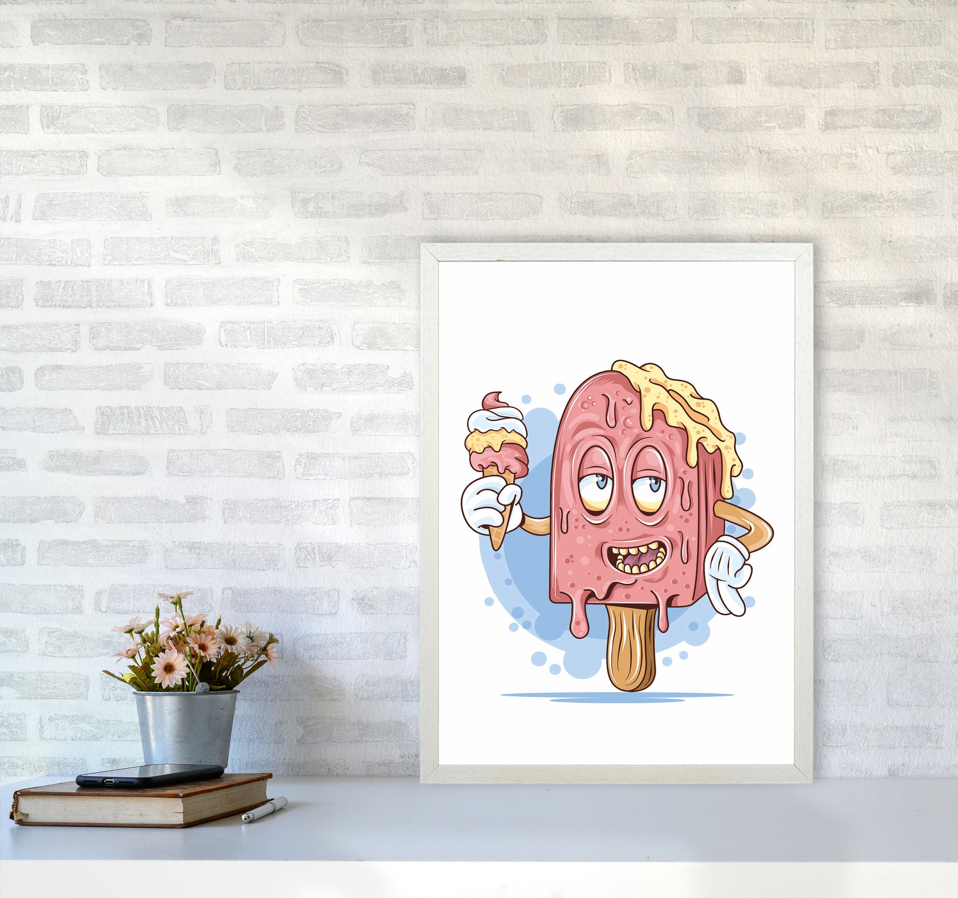 Don'T Let Me Melt Art Print by Jason Stanley A2 Oak Frame
