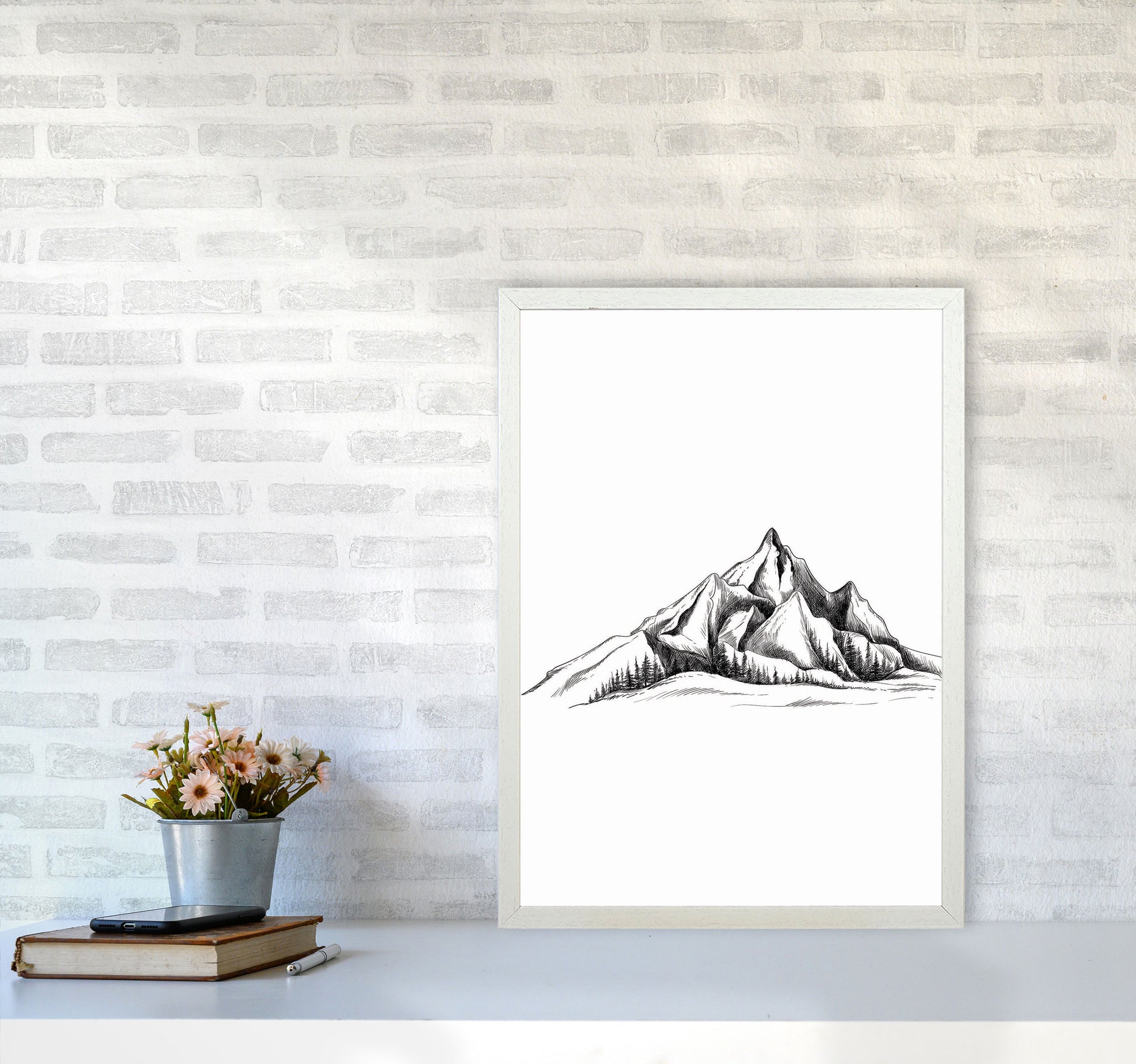 To The Mountains Art Print by Jason Stanley A2 Oak Frame
