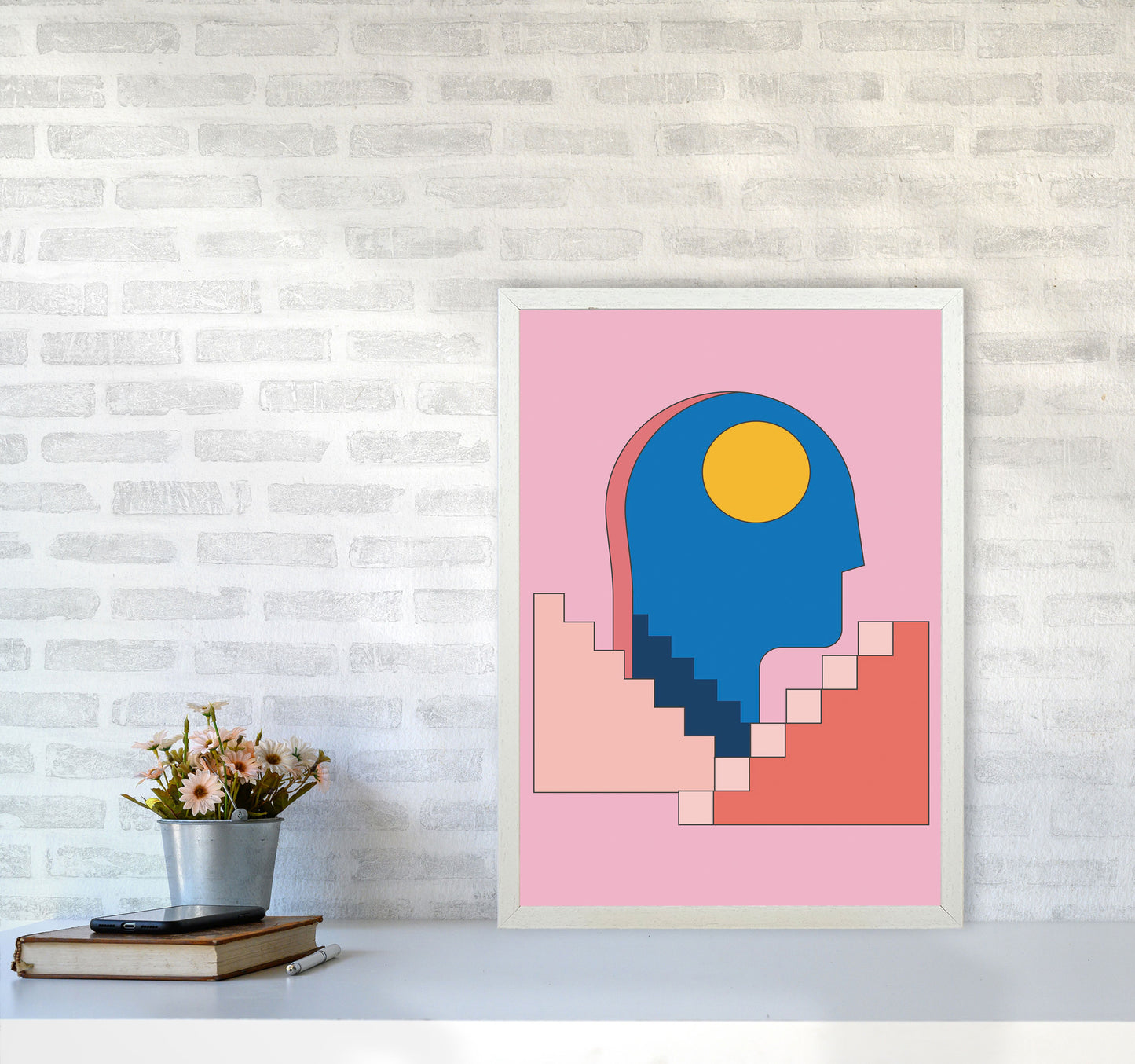Keep Climbing Art Print by Jason Stanley A2 Oak Frame
