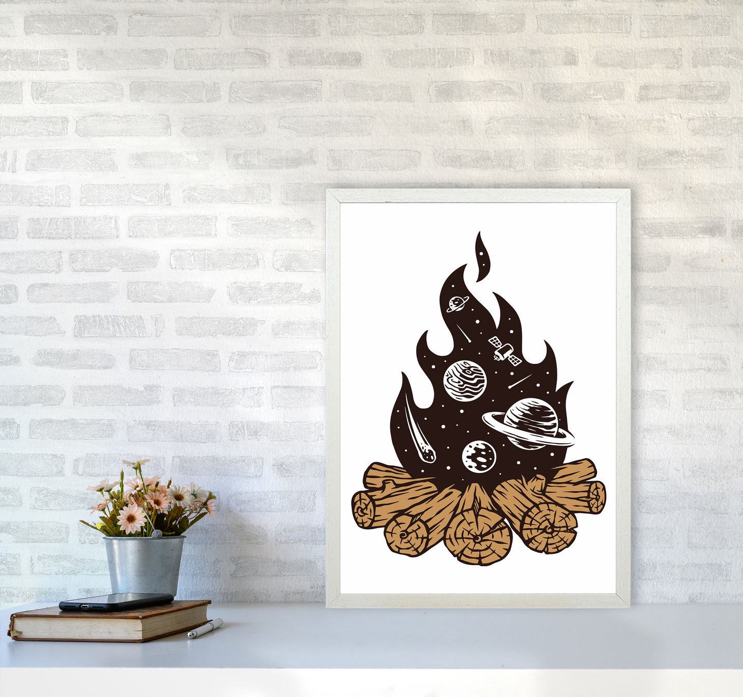Mystical Fire Art Print by Jason Stanley A2 Oak Frame