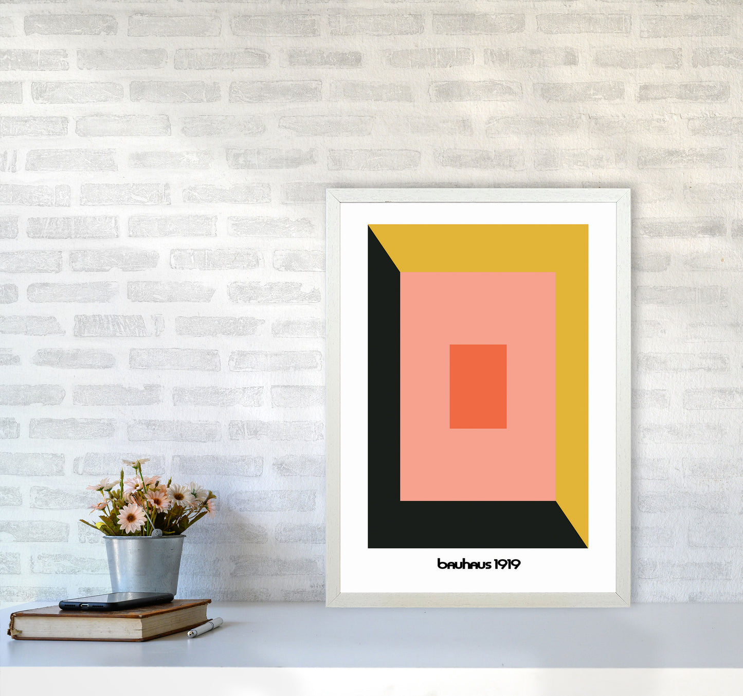 Bauhaus 1919 Art Print by Jason Stanley A2 Oak Frame